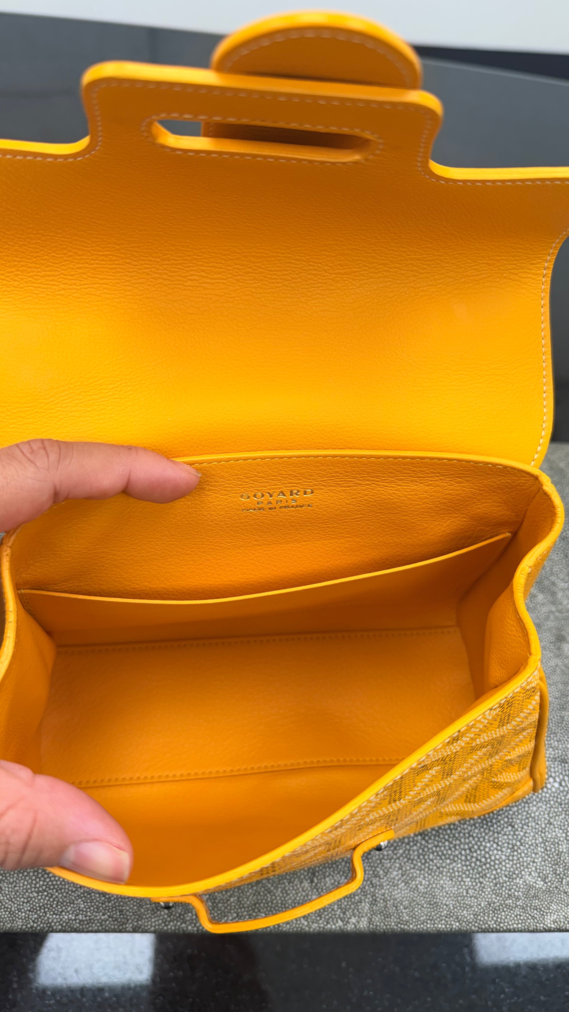 Goyard Yellow Leather And Goyardine Saigon Mini 2Way Bag