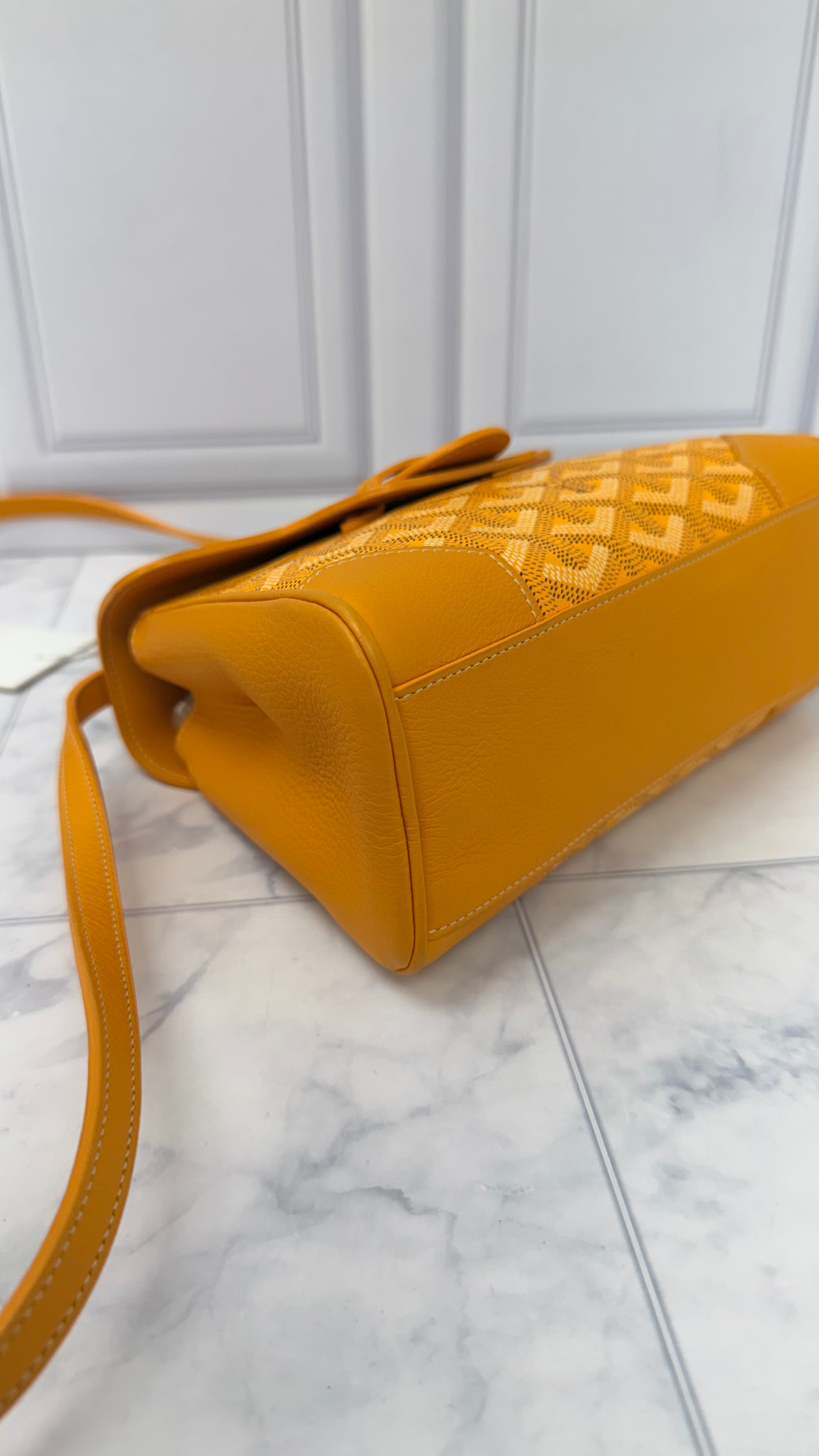 Goyard Yellow Leather And Goyardine Saigon Mini 2Way Bag