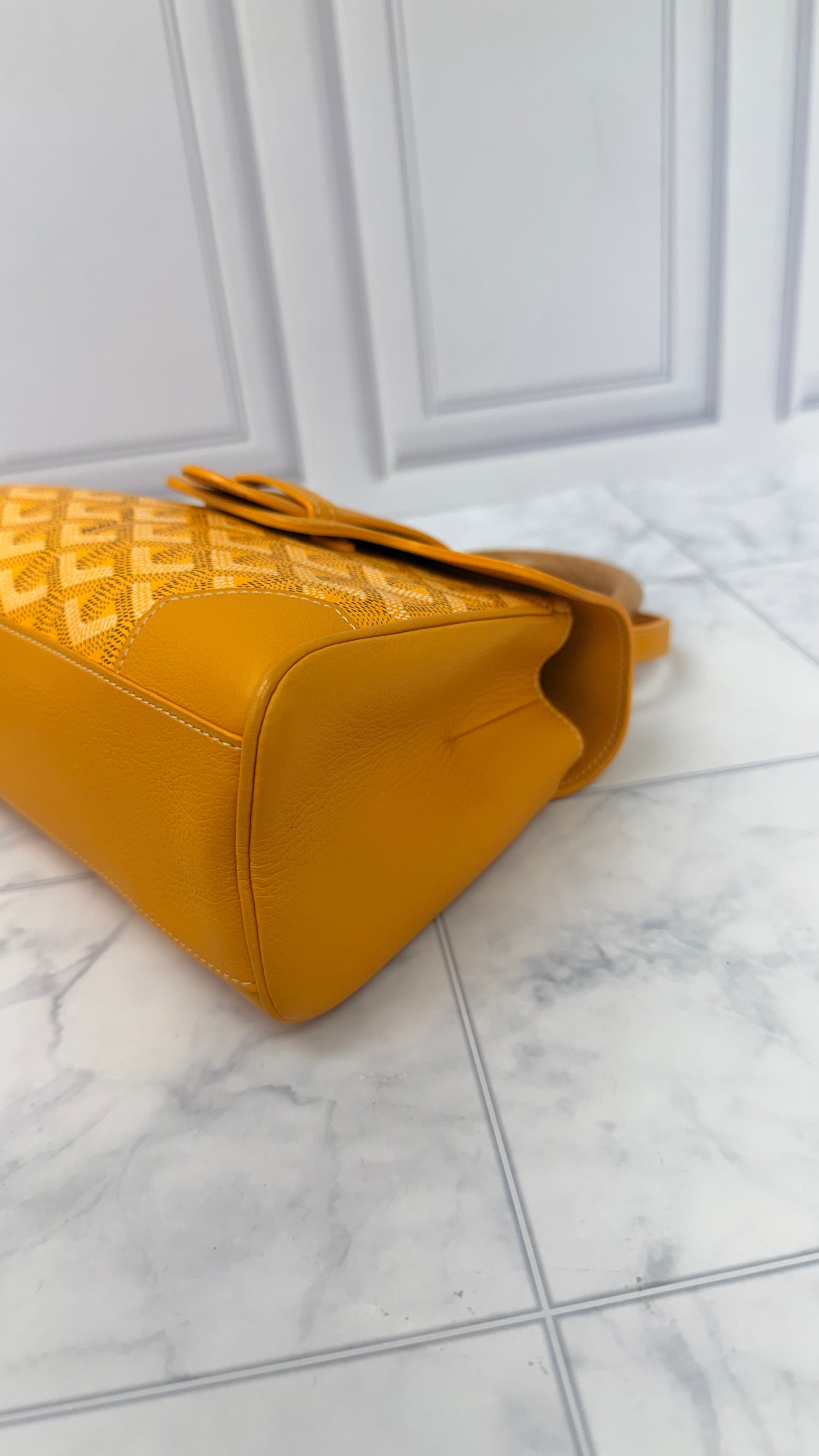 Goyard Yellow Leather And Goyardine Saigon Mini 2Way Bag