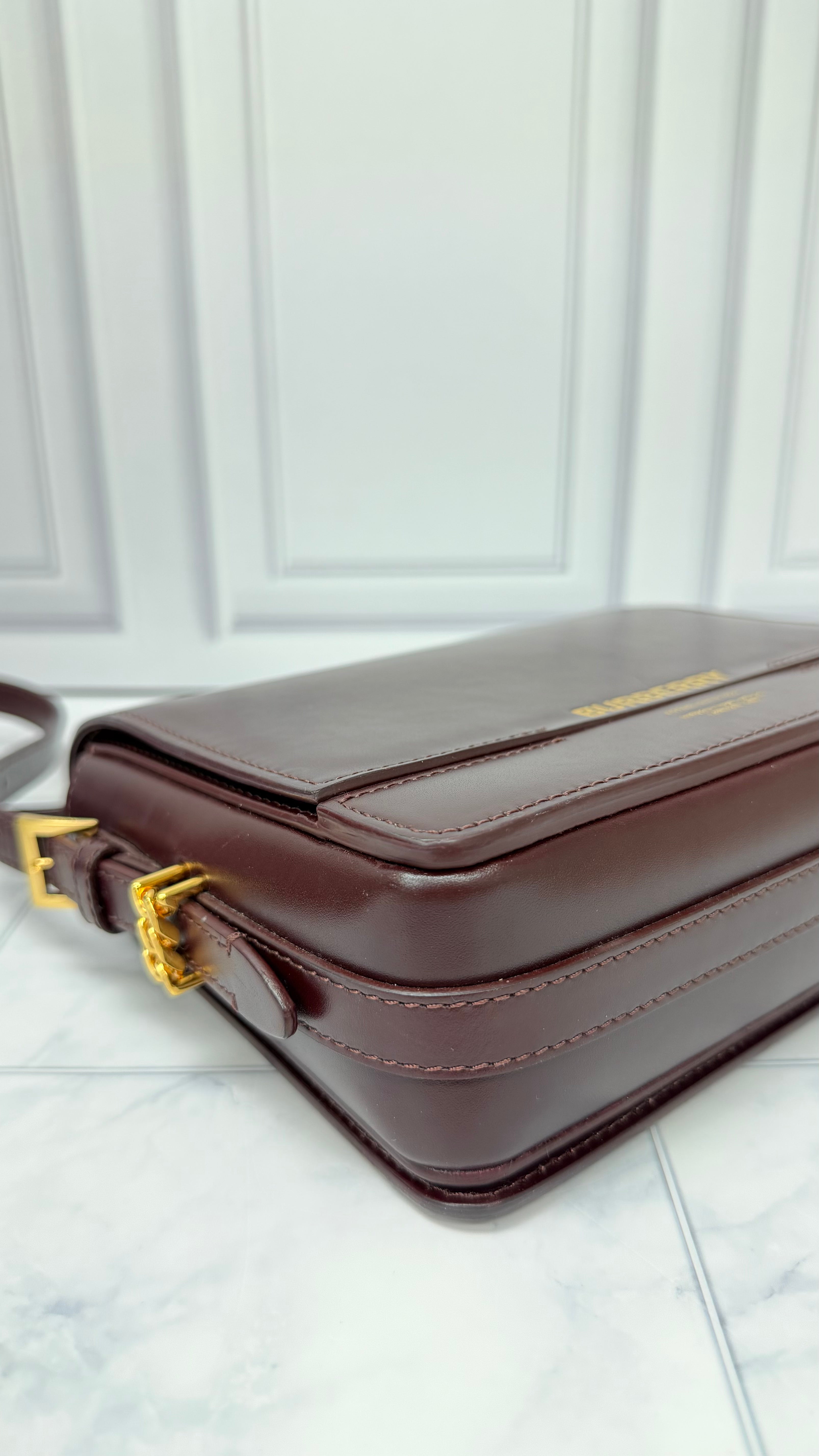 *DONS DROP* Burberry Dark Plum Leather Small Grace Crossbody Bag