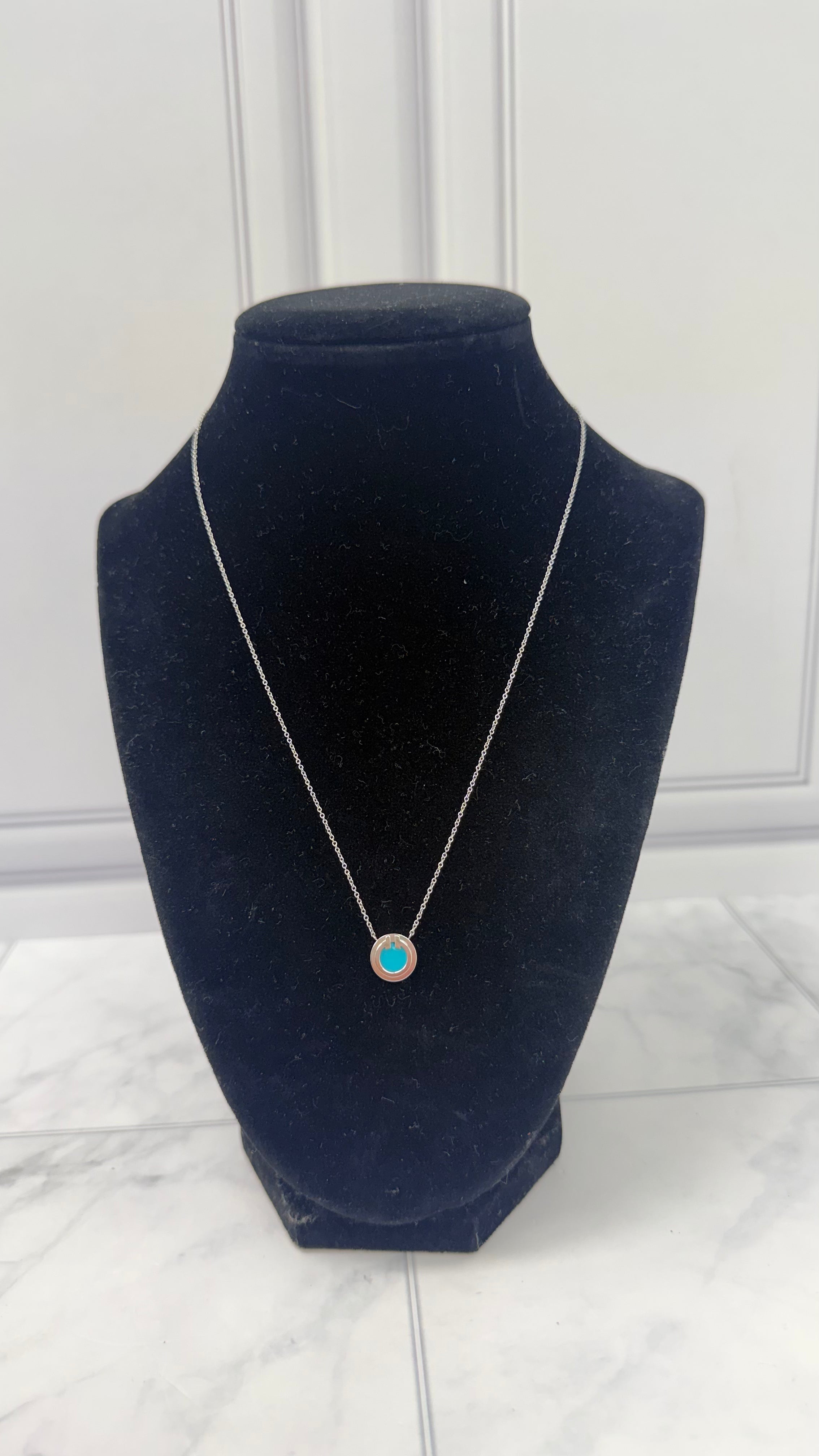 Tiffany & Co T Circle Pendant Necklace