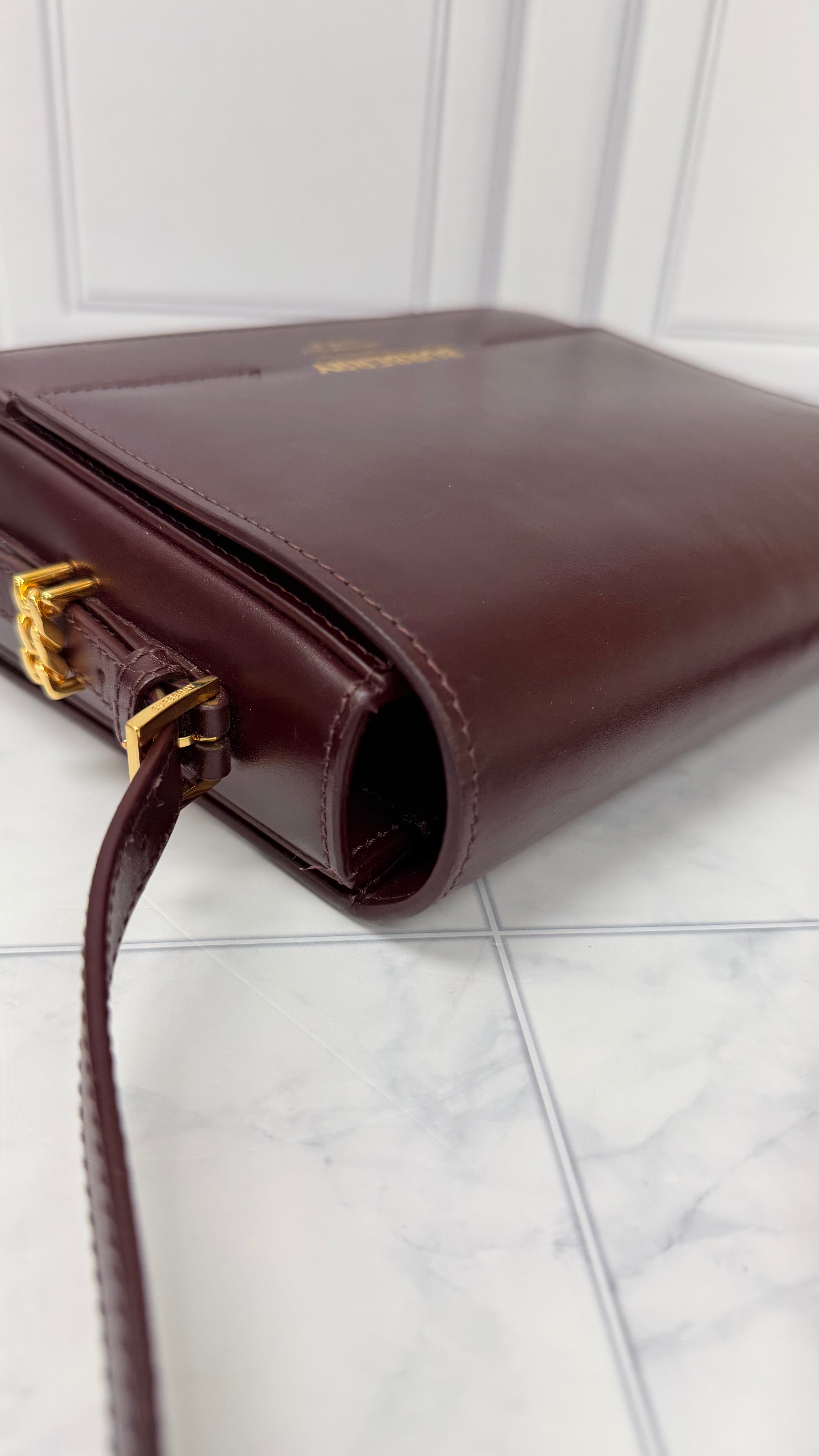 *DONS DROP* Burberry Dark Plum Leather Small Grace Crossbody Bag
