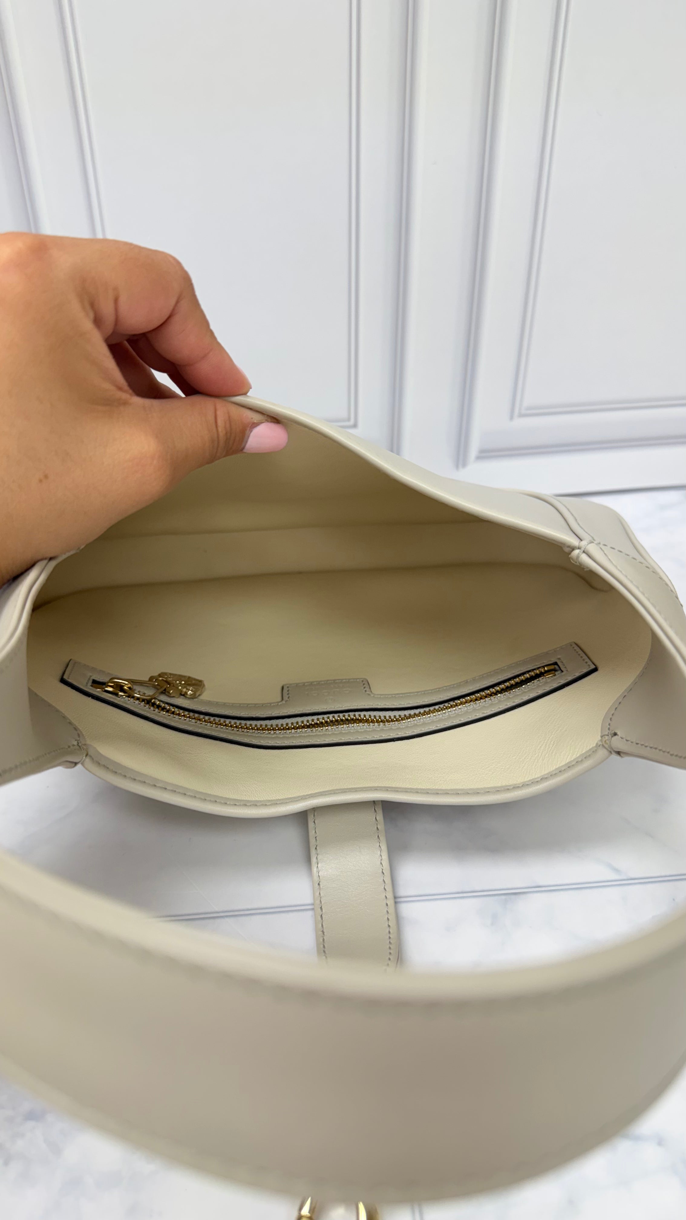 *DONS DROP* Gucci Grey Leather Ancora Web Jackie Shoulder Bag