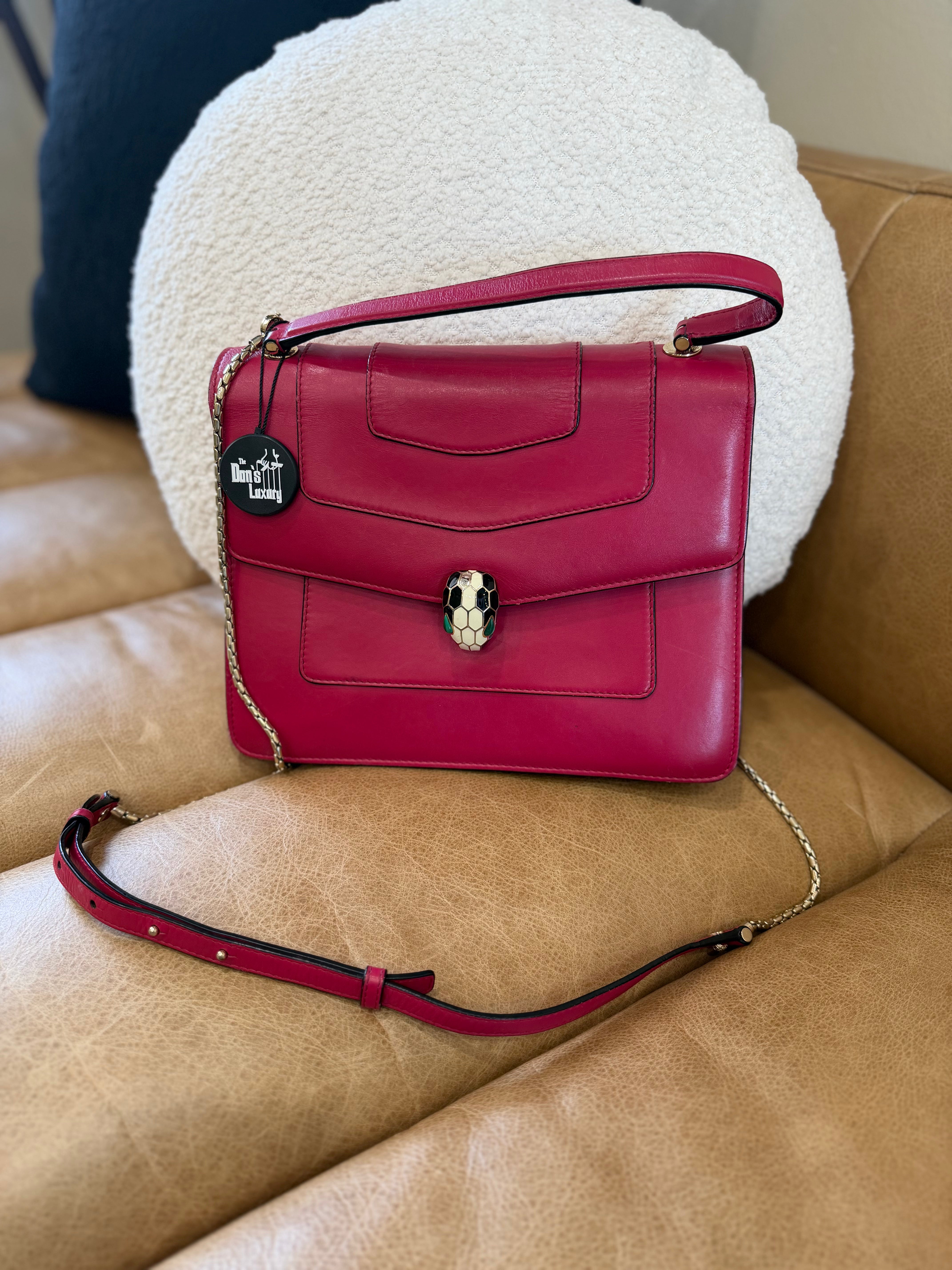 *DONS PRE-DROP* Bvlgari Pink Calfskin Large Serpenti Forever Top Handle Bag