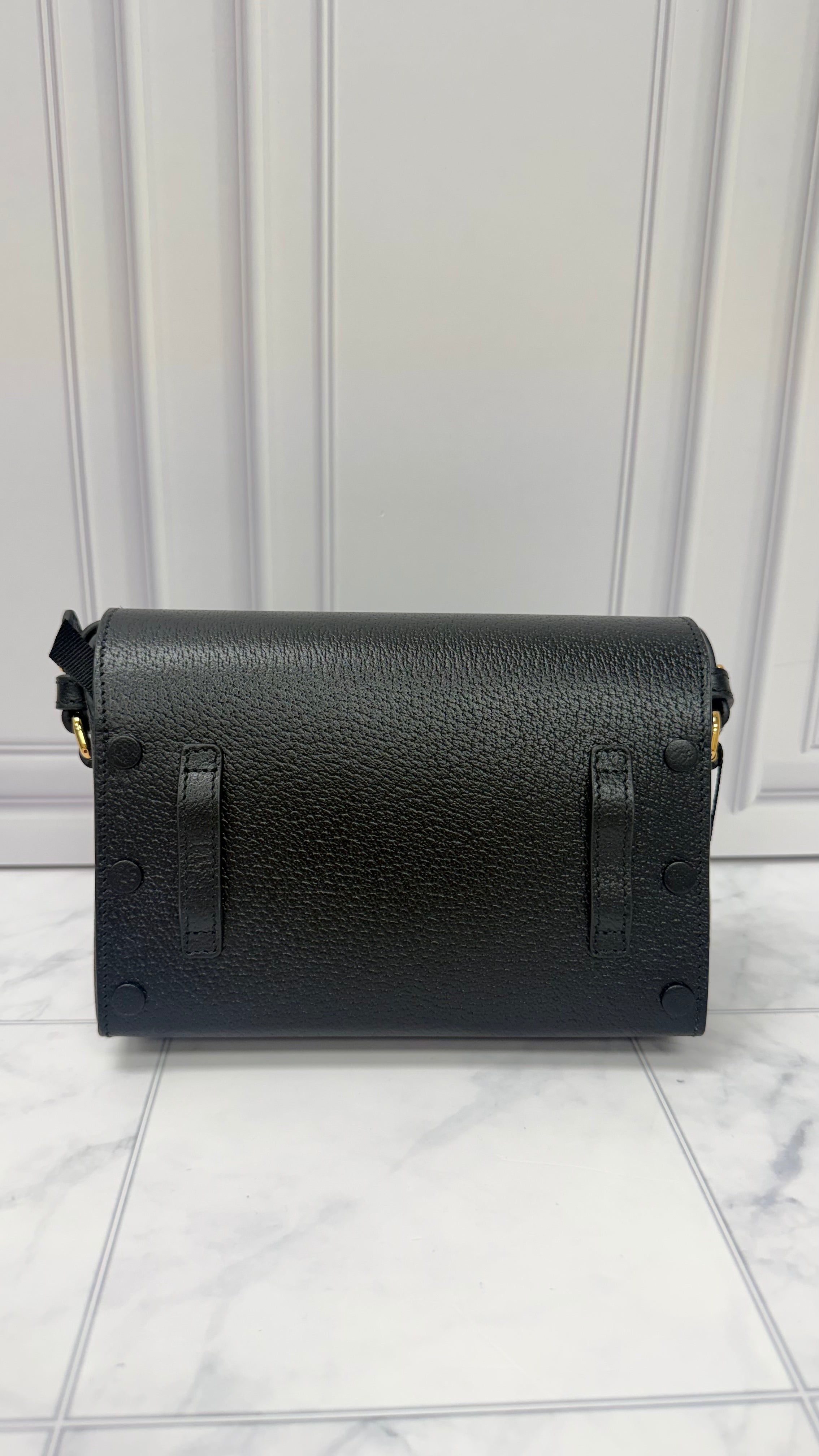 *DONS DROP* Gucci Black Leather 1955 Horsebit Crossbody Beltbag