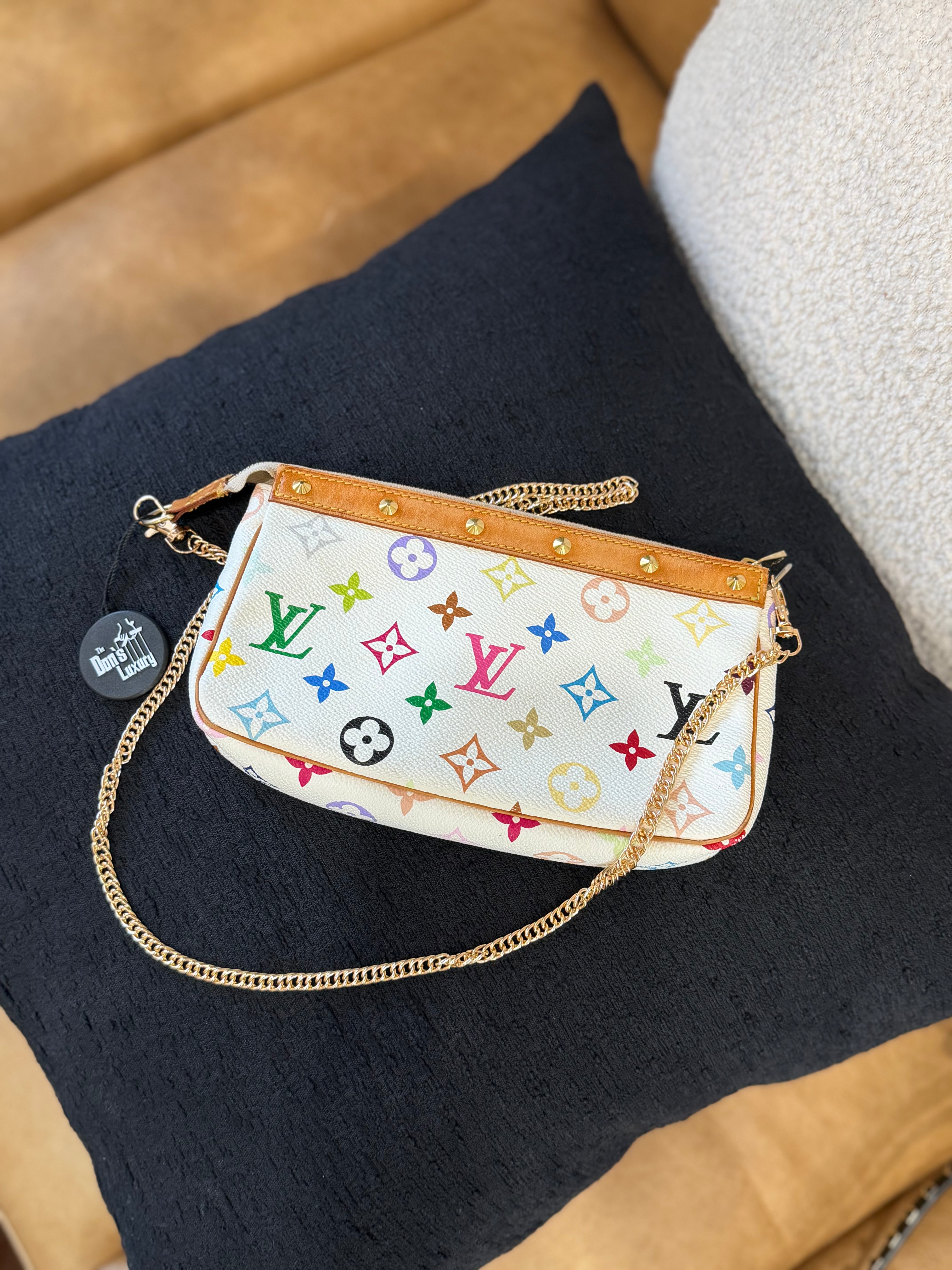 *DONS PRE-DROP* Louis Vuitton White Multicolor Monogram Pochette
