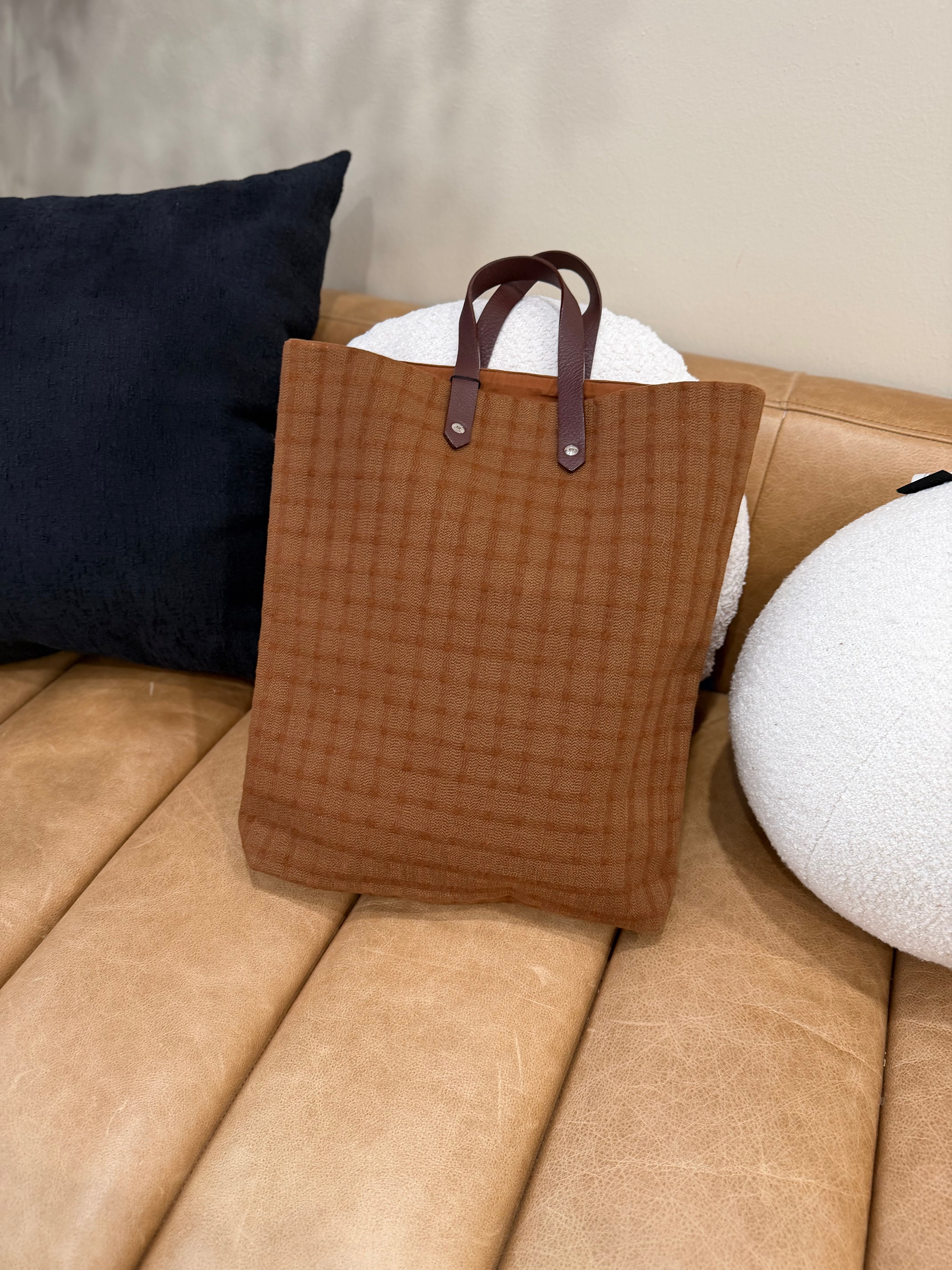 *DONS PRE-DROP* Hermes Brown Canvas Amedaba GM Tote Bag