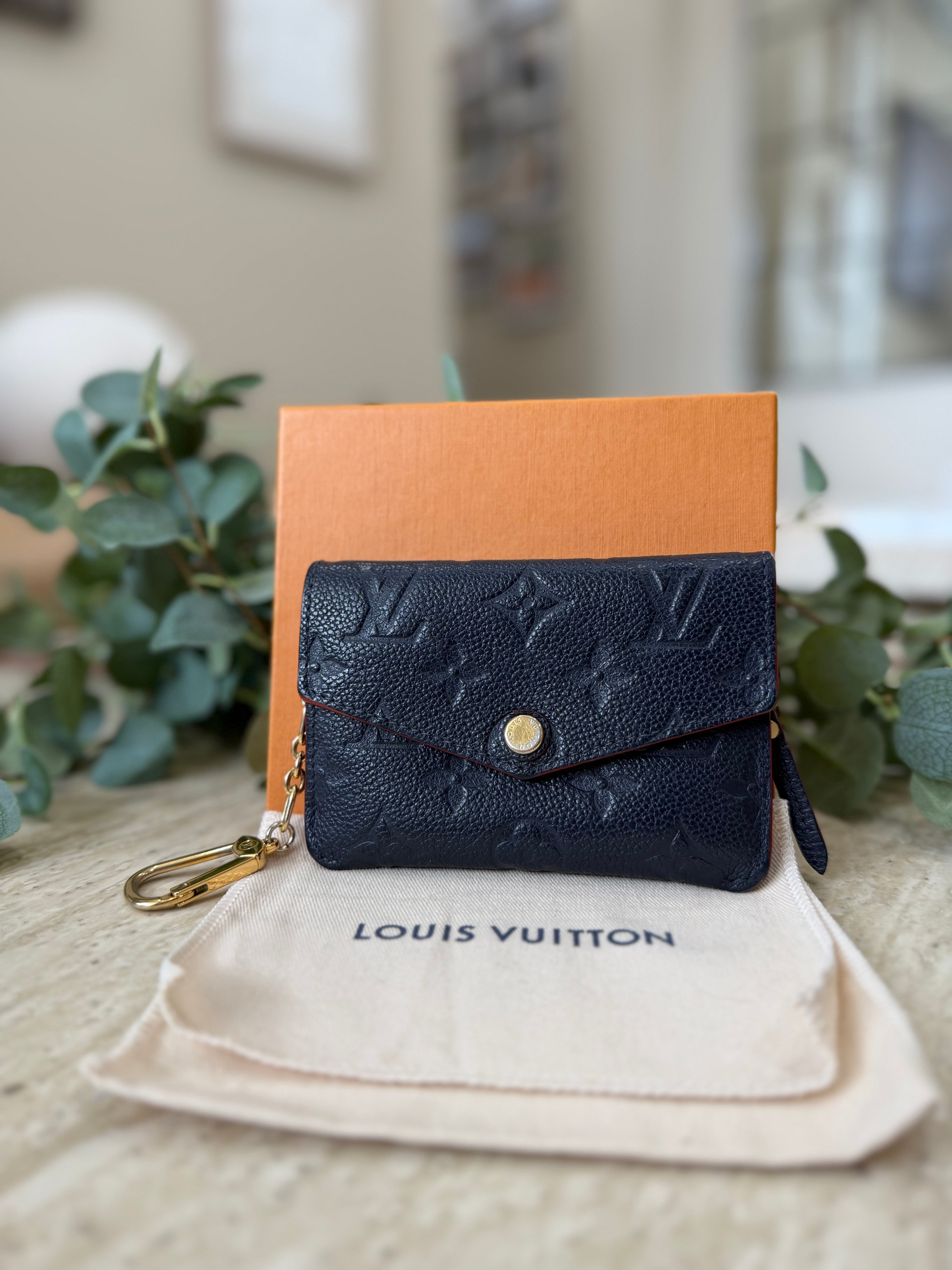 Louis Vuitton Navy Blue Empreinte Leather Key Pouch