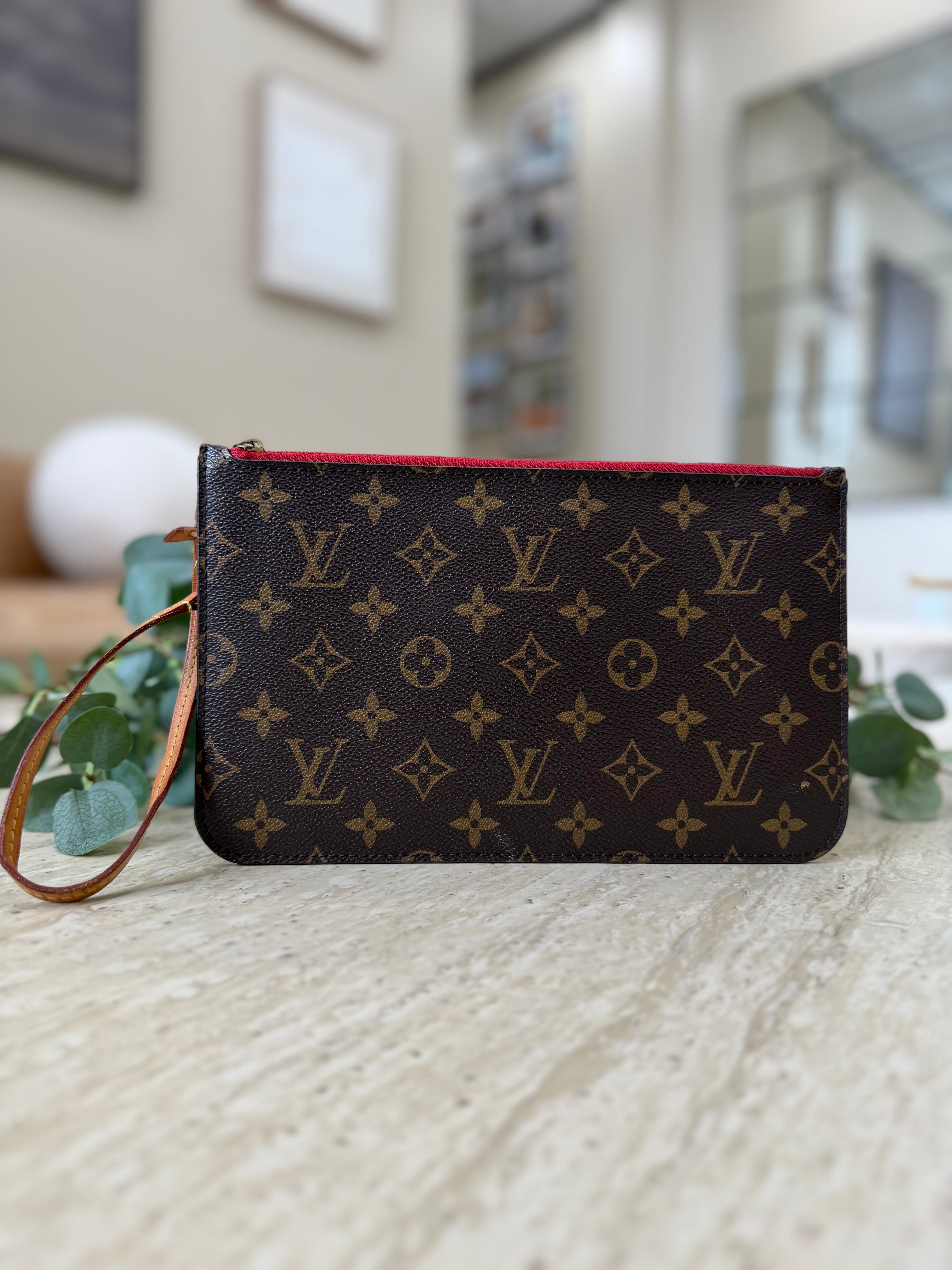 Louis Vuitton Monogram & Red Neverfull GM Pochette