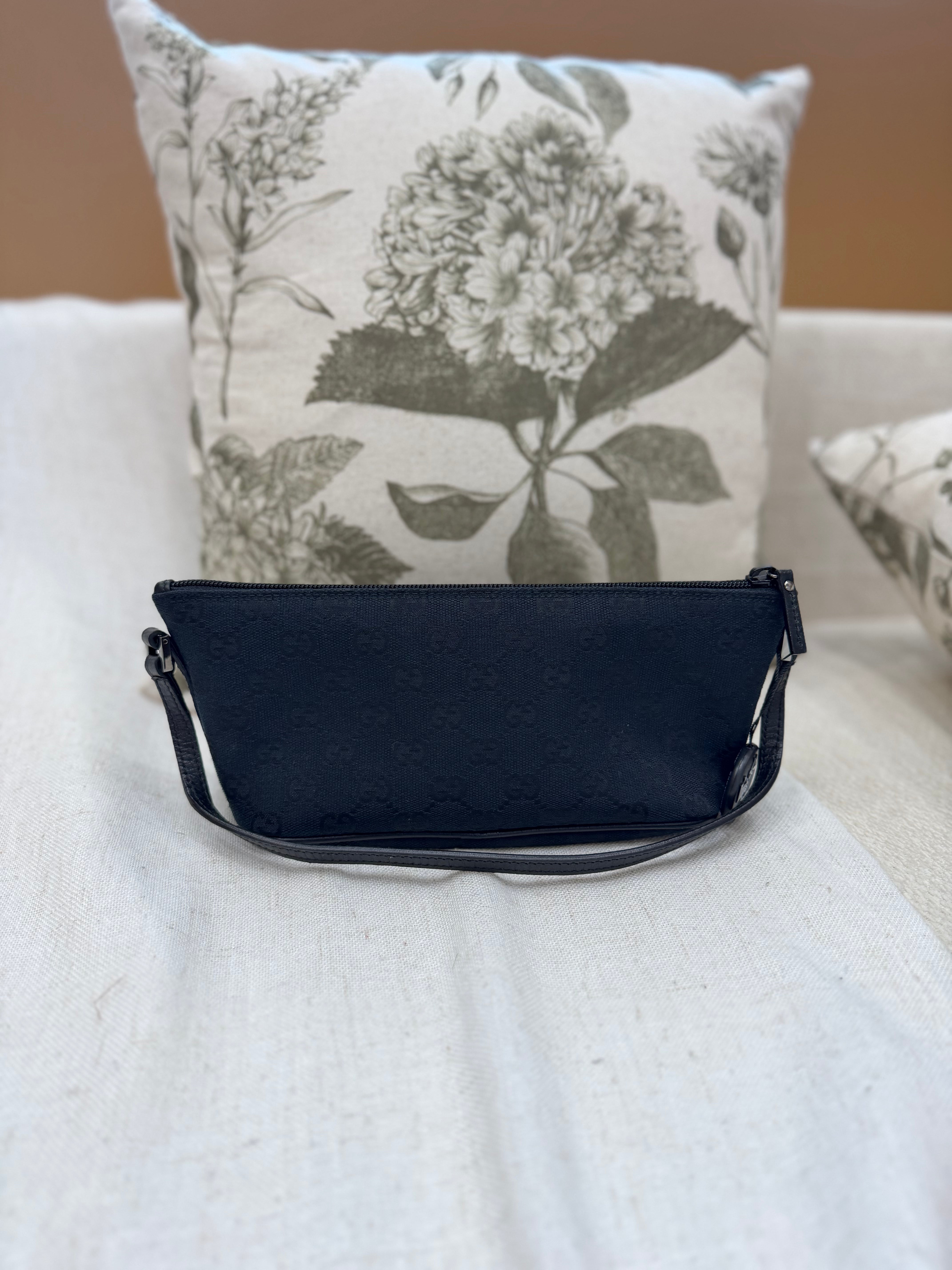 Gucci Black GG Canvas Mini Pochette