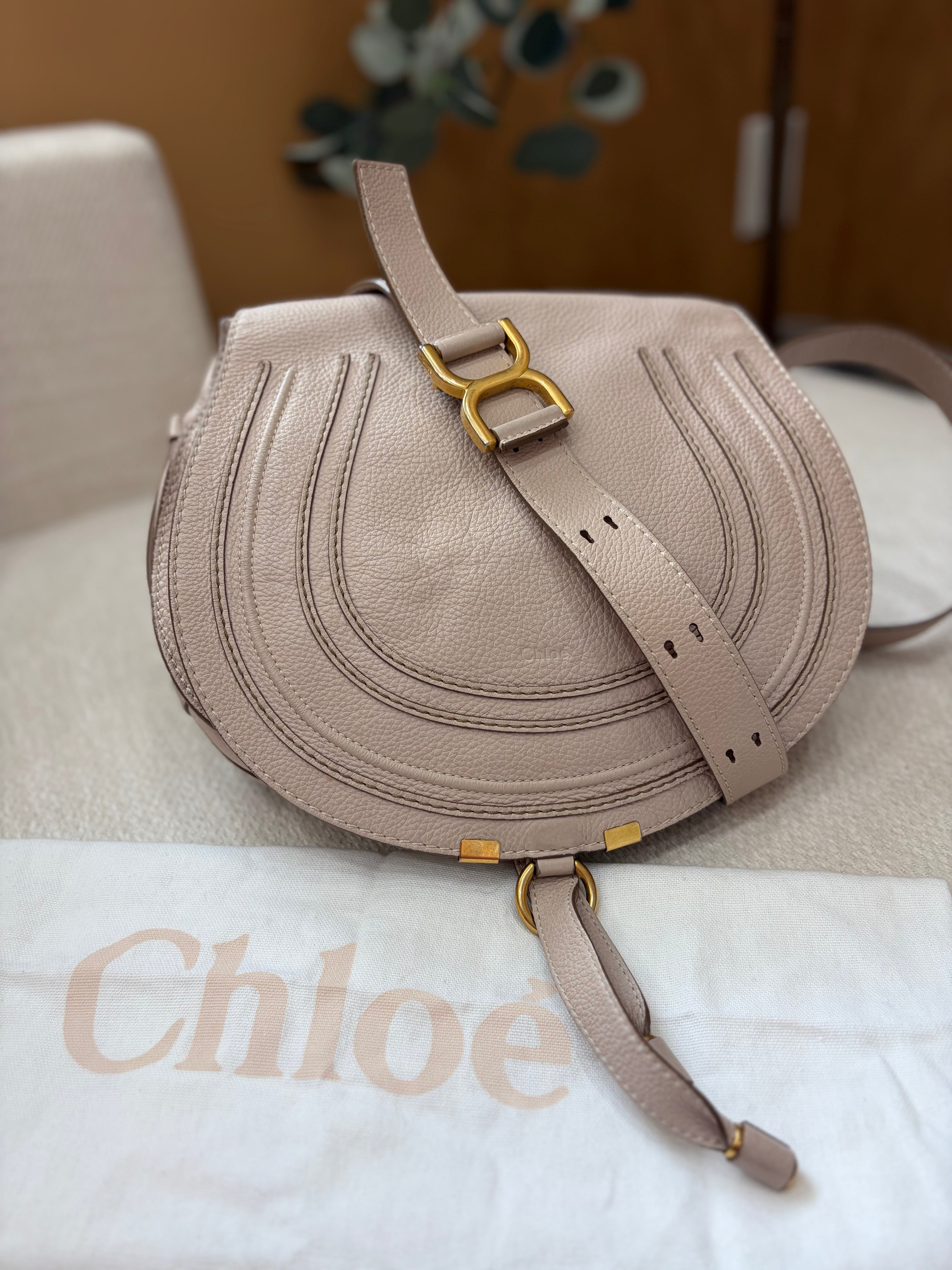 Chloe Nude Calfskin Medium Marcie Crossbody