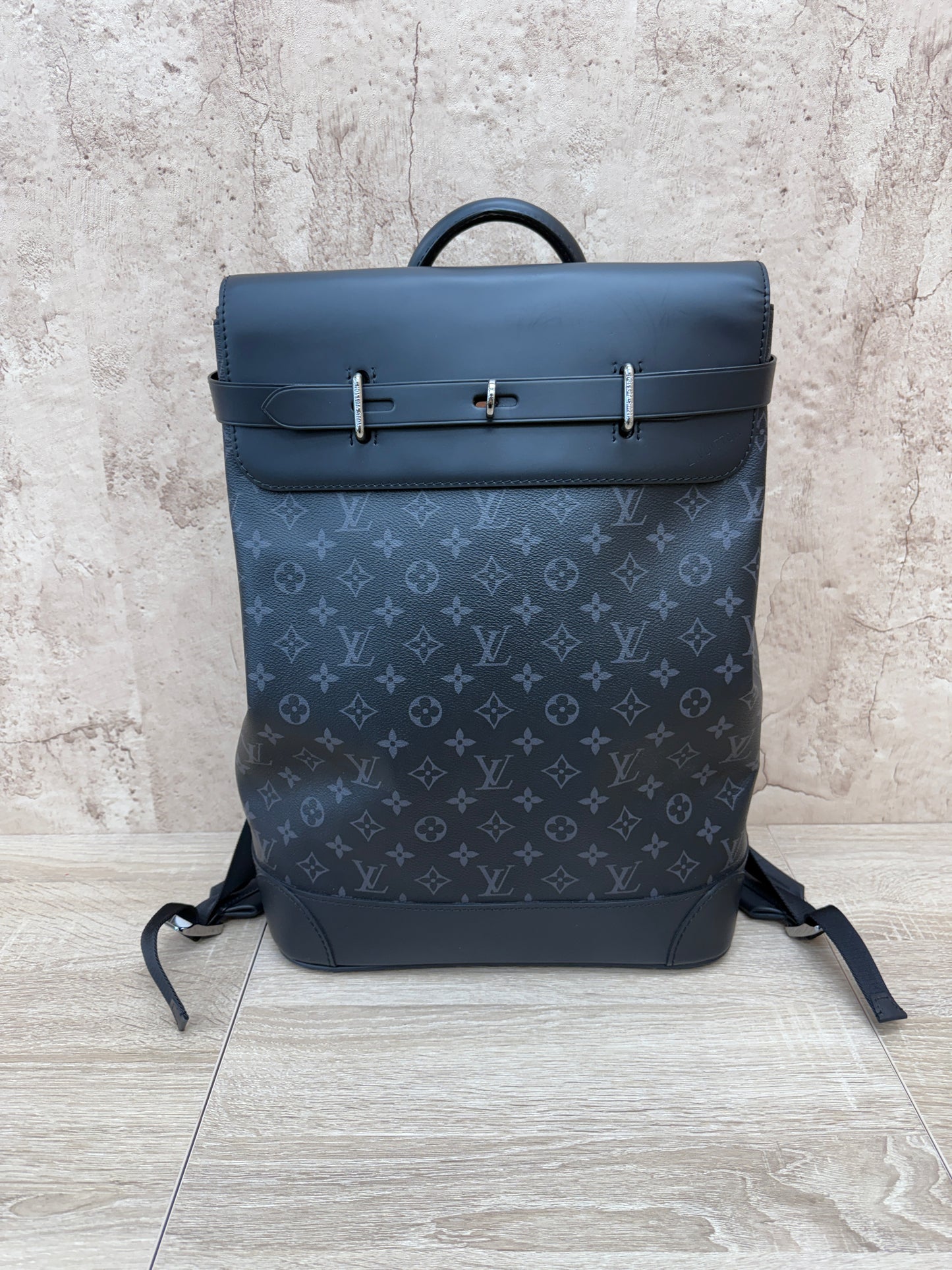 LIKE NEW- Louis Vuitton Monogram Eclipse Steamer Backpack