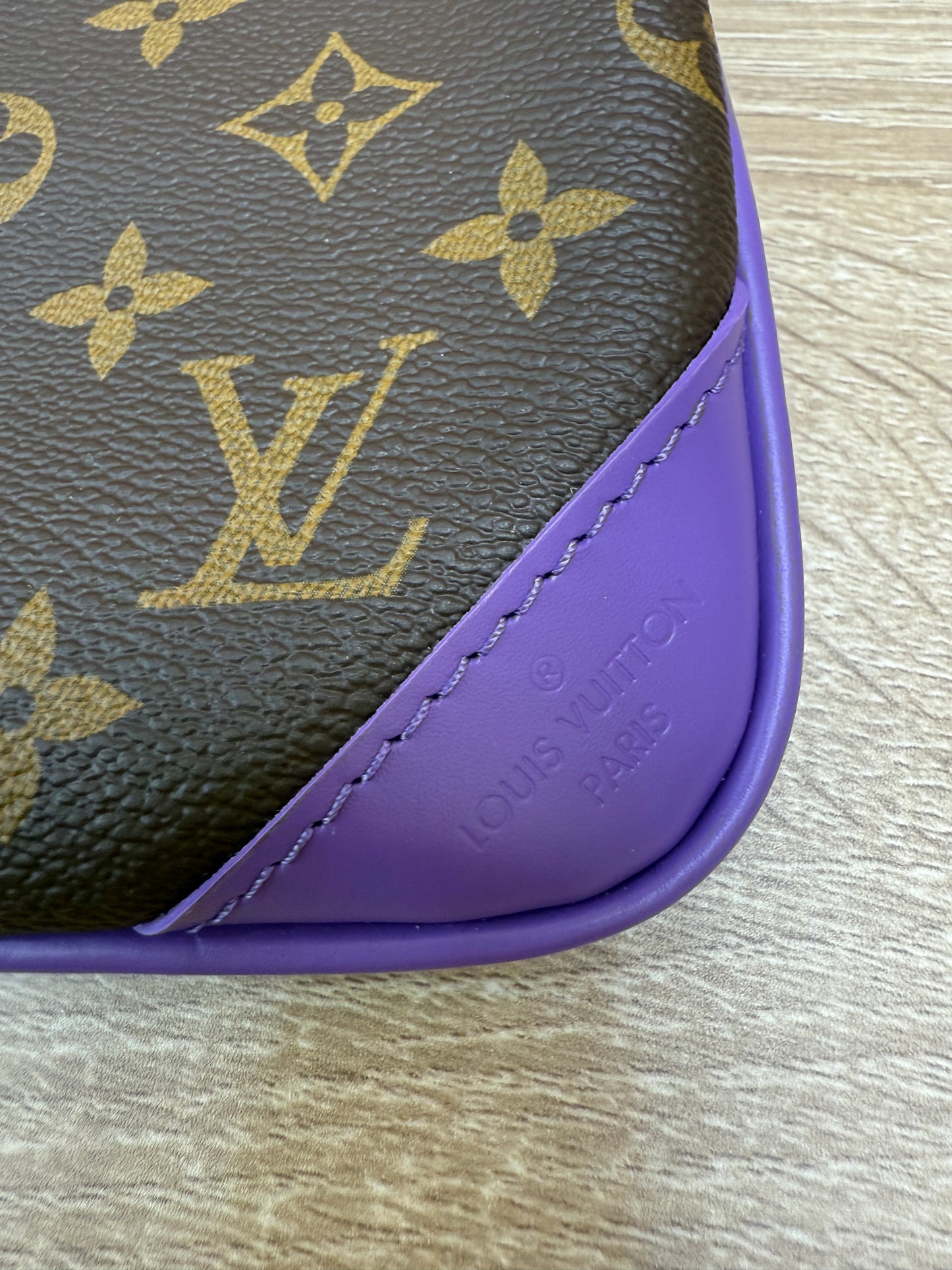 LIKE NEW- Louis Vuitton Monogram & Purple Trio Messenger Bag