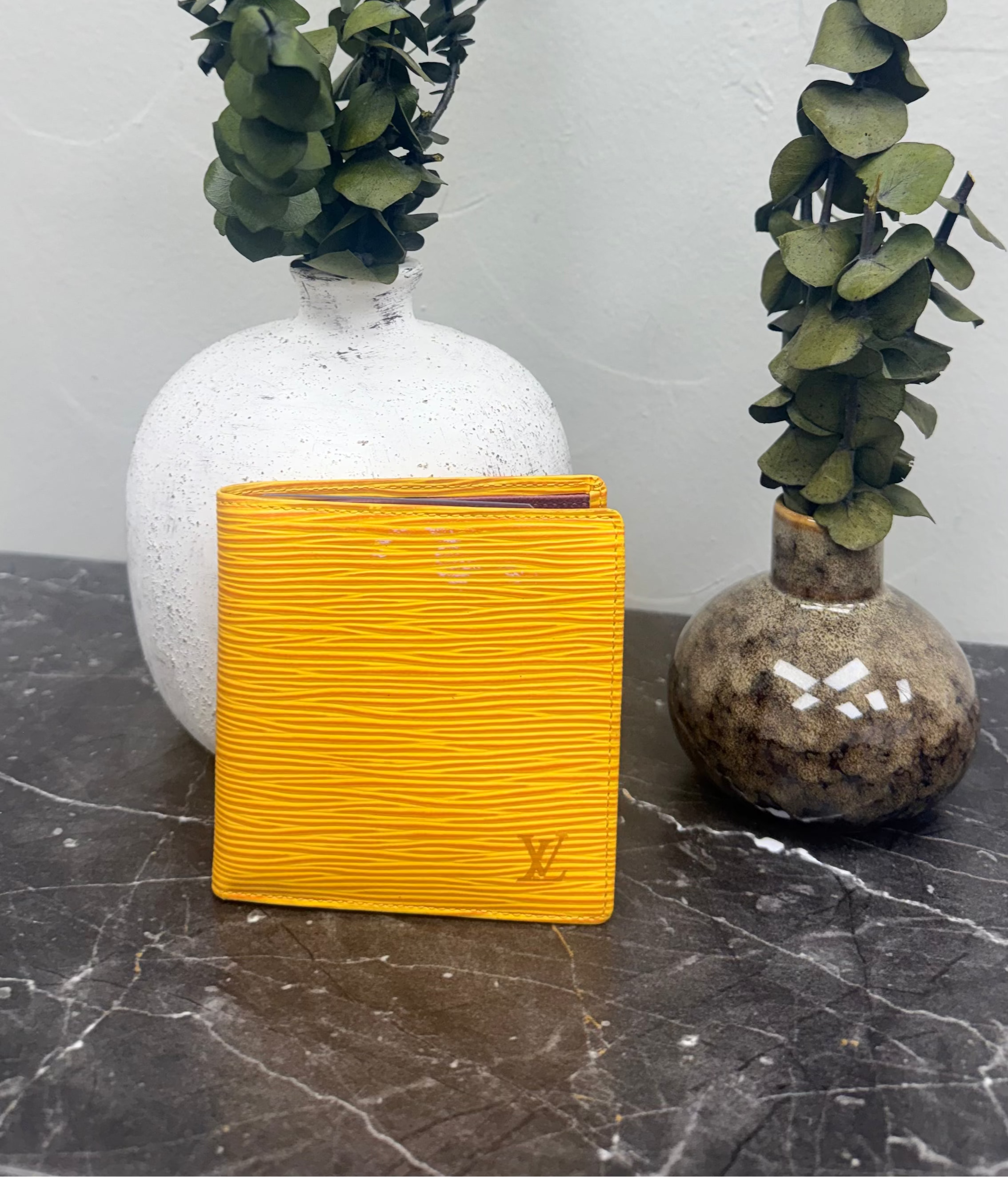 Louis Vuitton Yellow Epi Leather Bifold Wallet