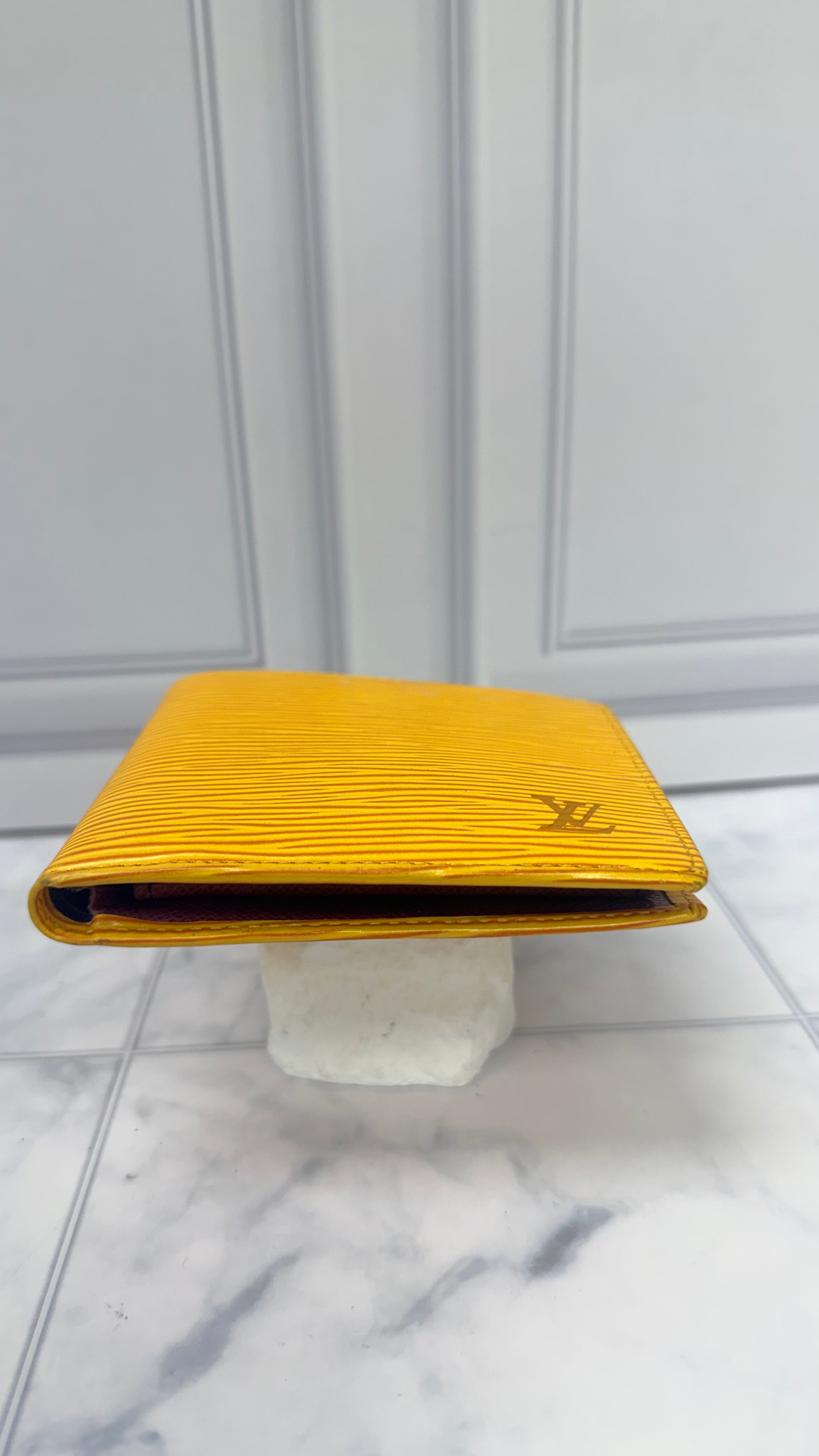 Louis Vuitton Yellow Epi Leather Bifold Wallet