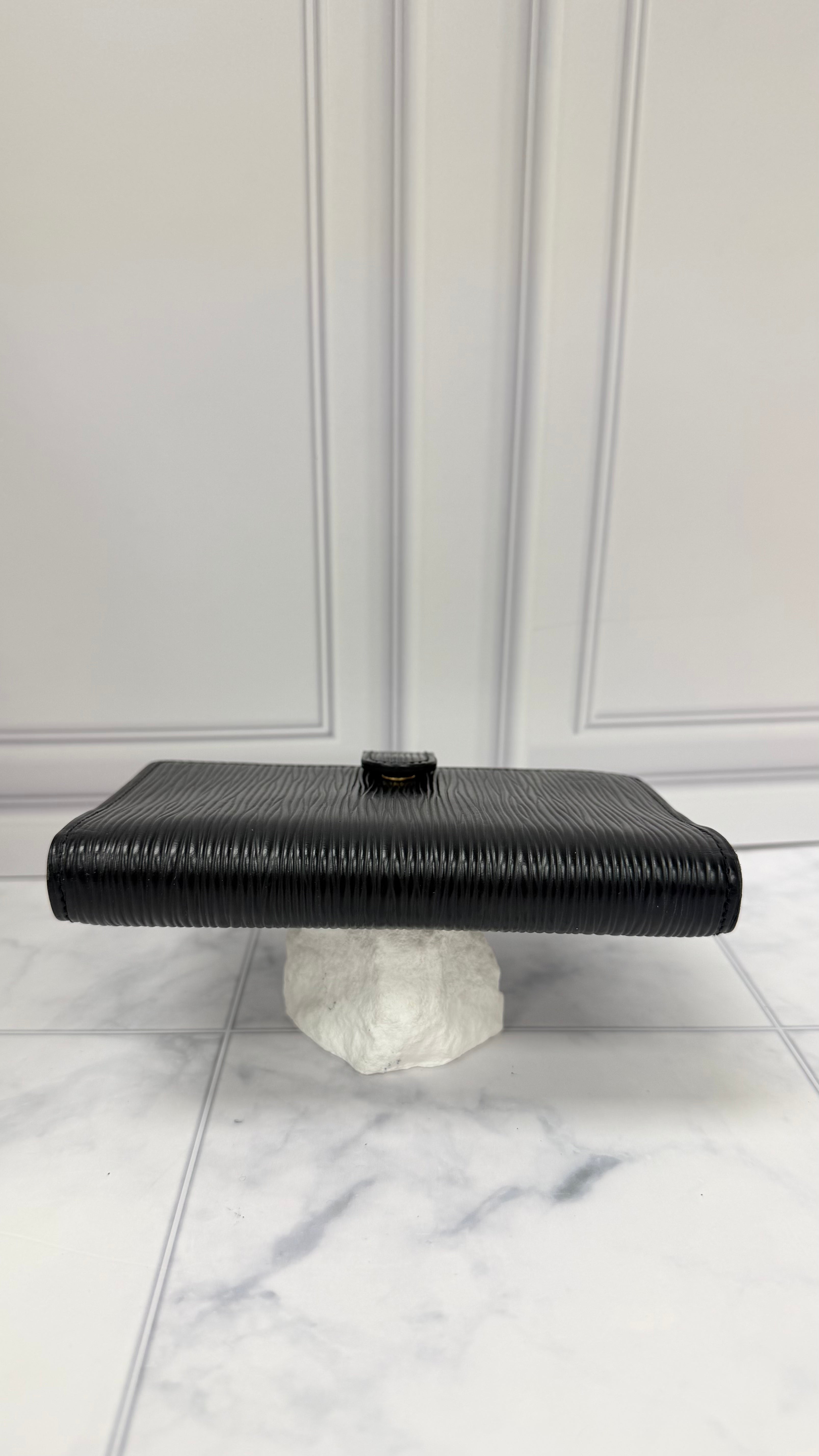 Louis Vuitton Black Epi Leather Passport Agenda Cover PM