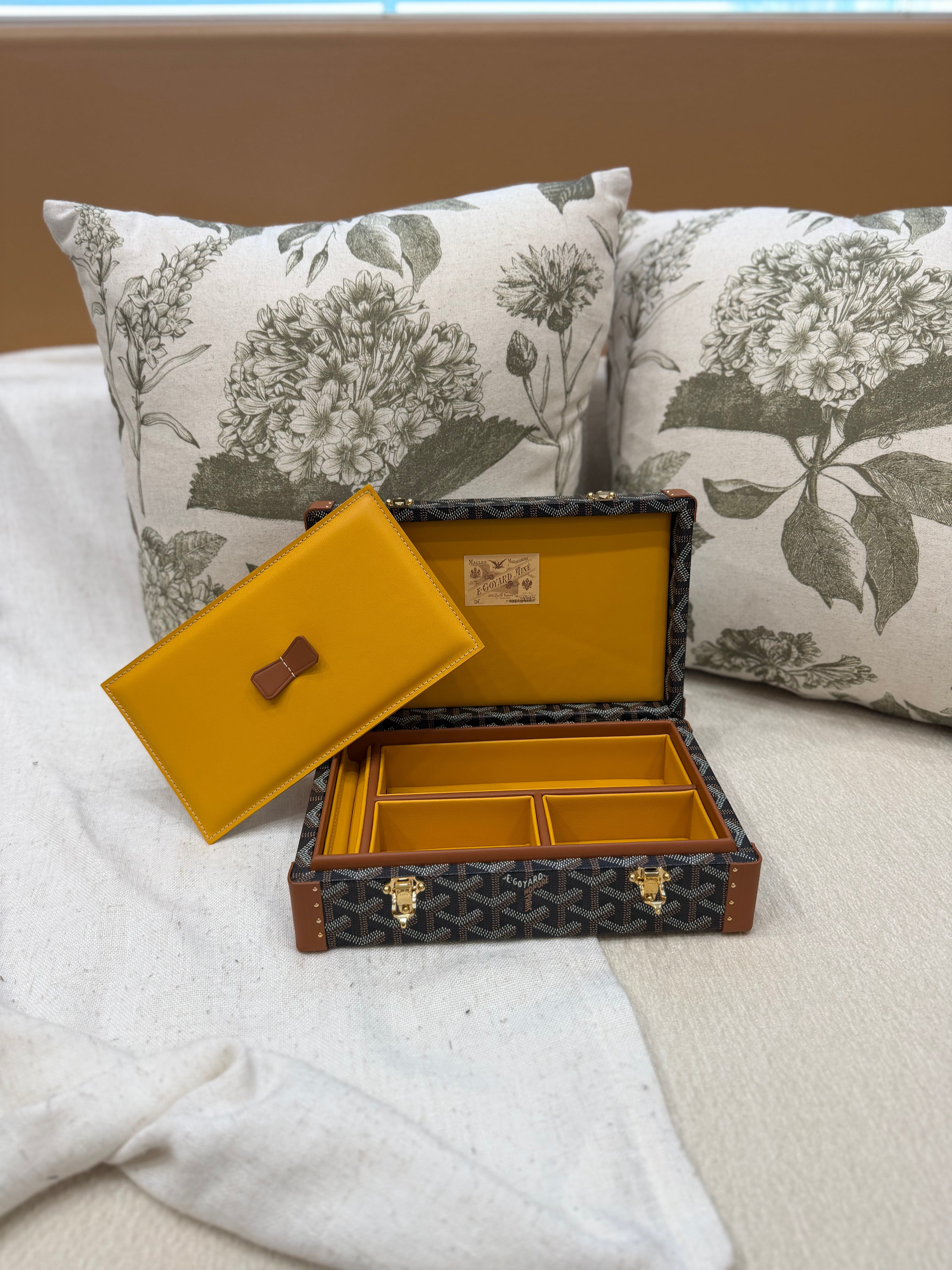 BRAND NEW - Goyard Black Goyardine Jewelry Trunk