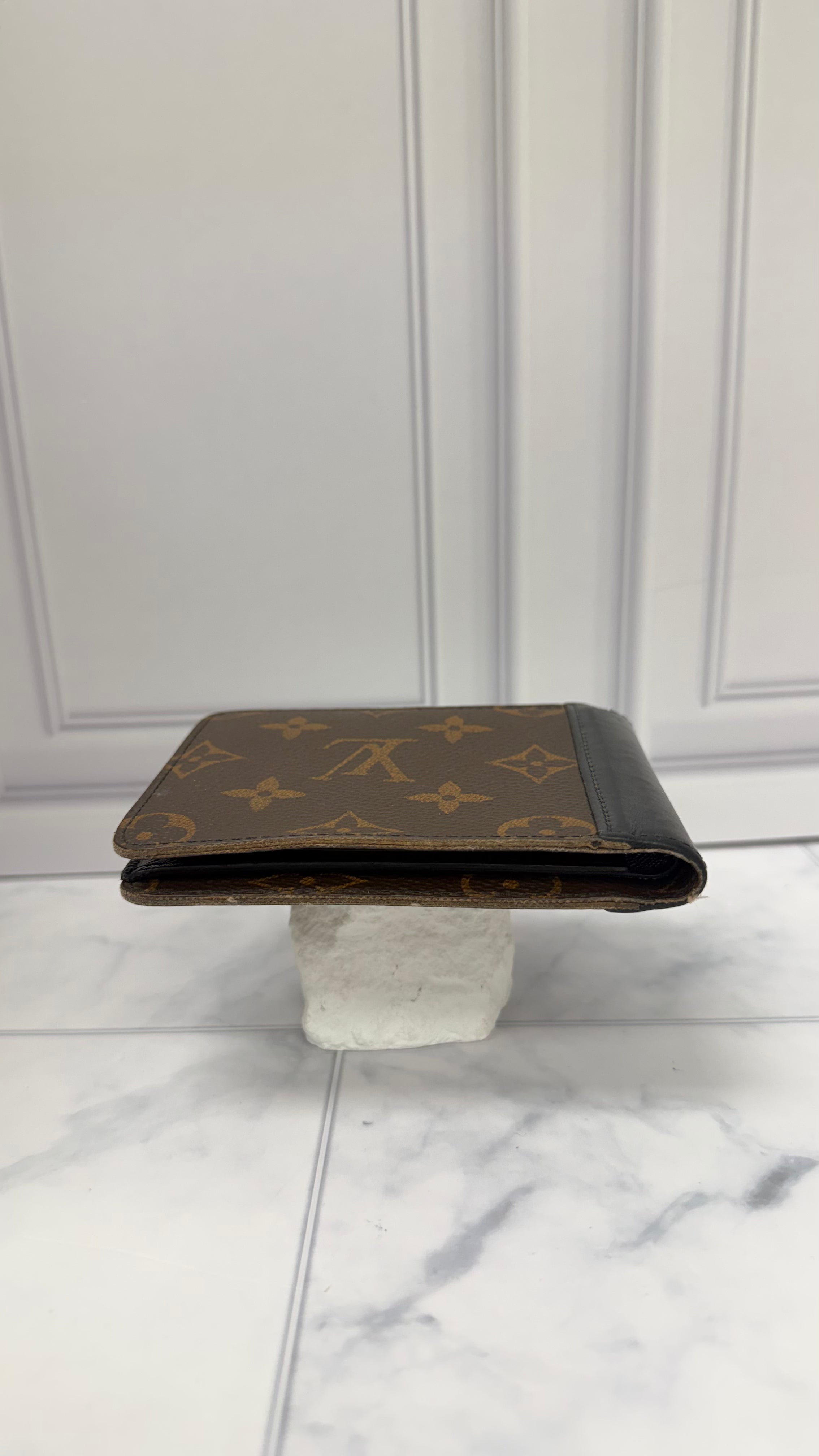 Louis Vuitton Monogram Black Macassar Bifold Wallet