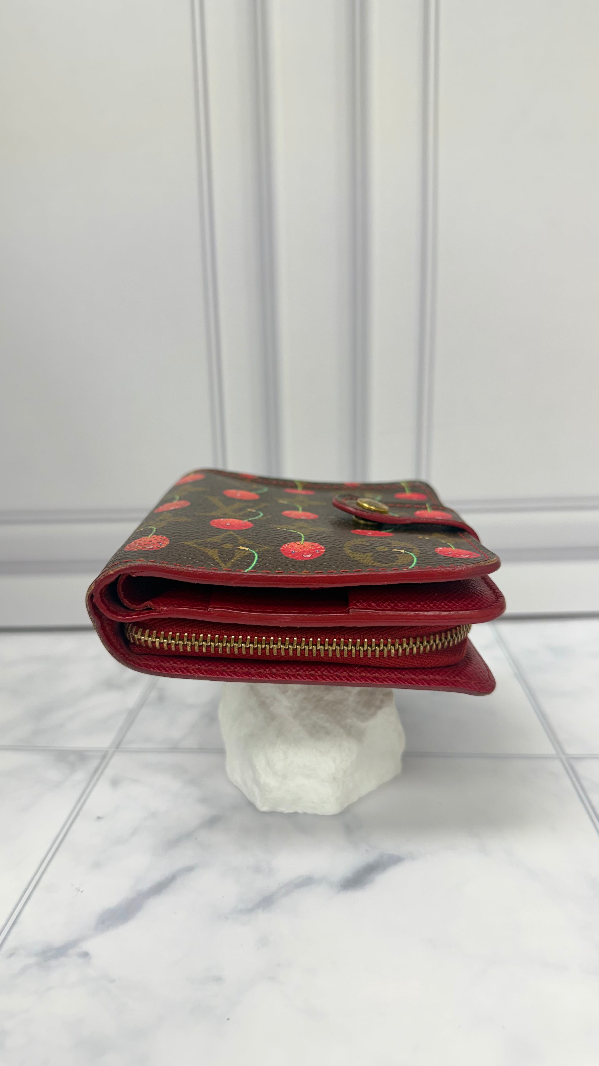Louis Vuitton Monogram Cherry Compact Zippy Wallet