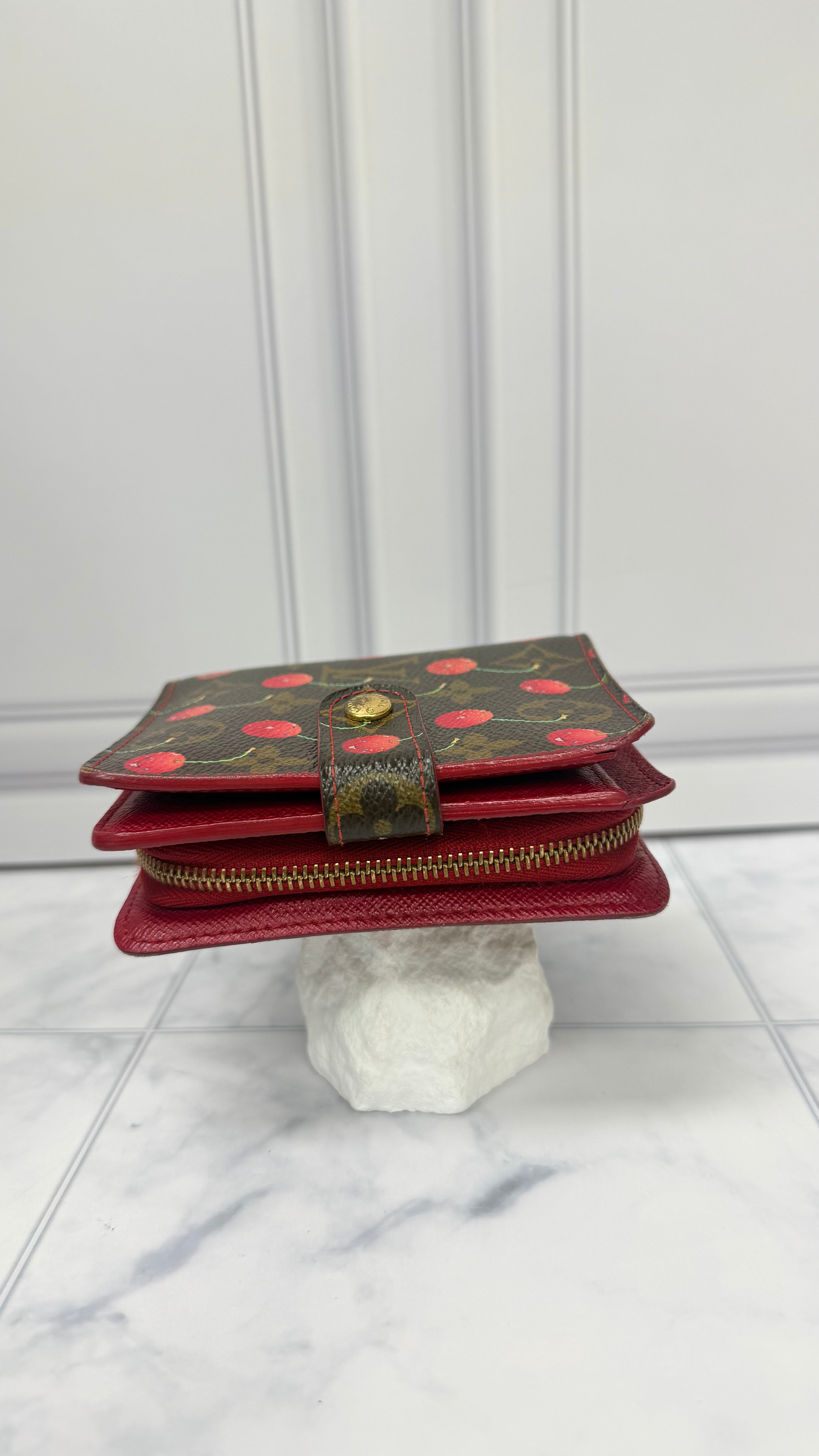 Louis Vuitton Monogram Cherry Compact Zippy Wallet