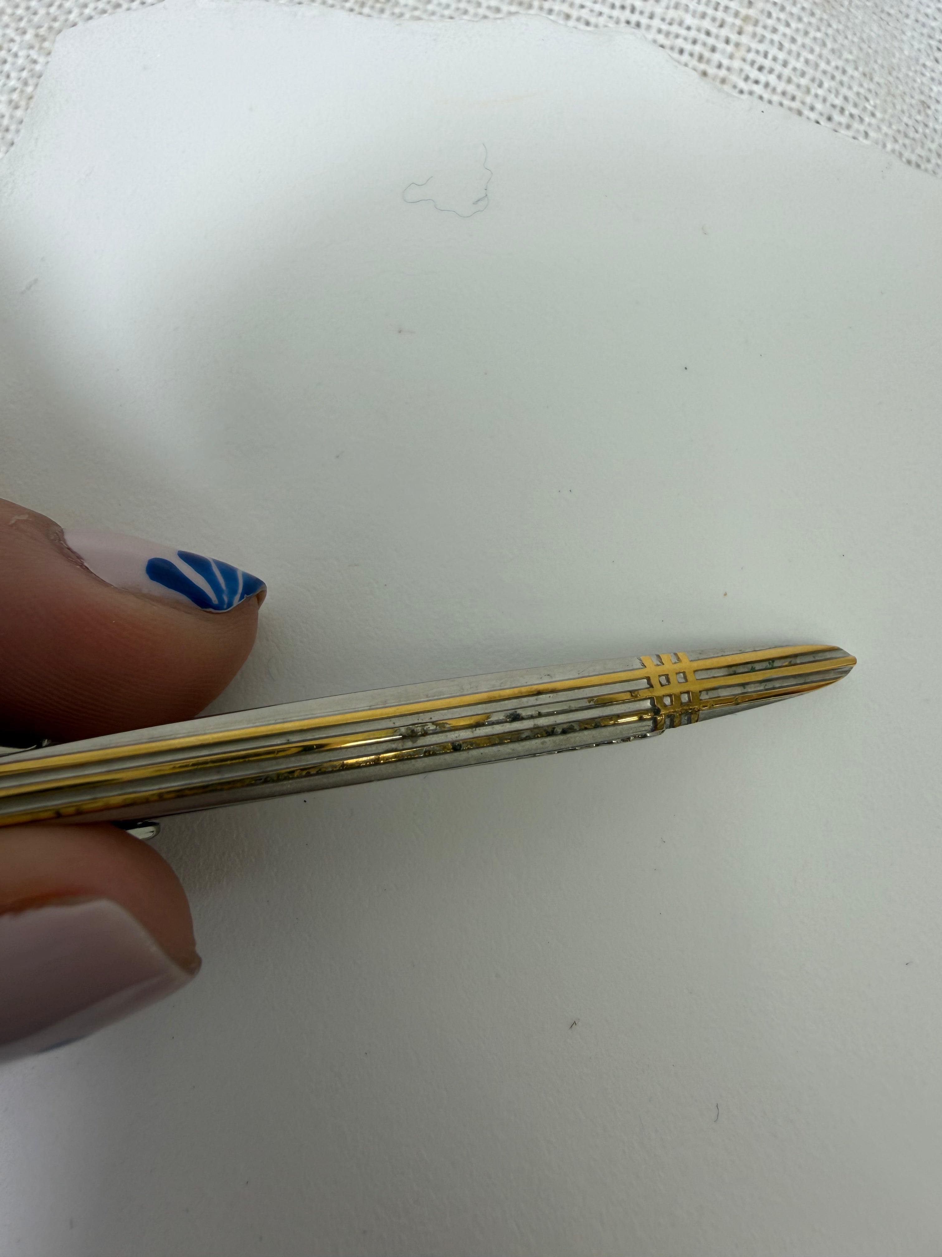 Burberry Two Tone Tie Clip & Cufflinks