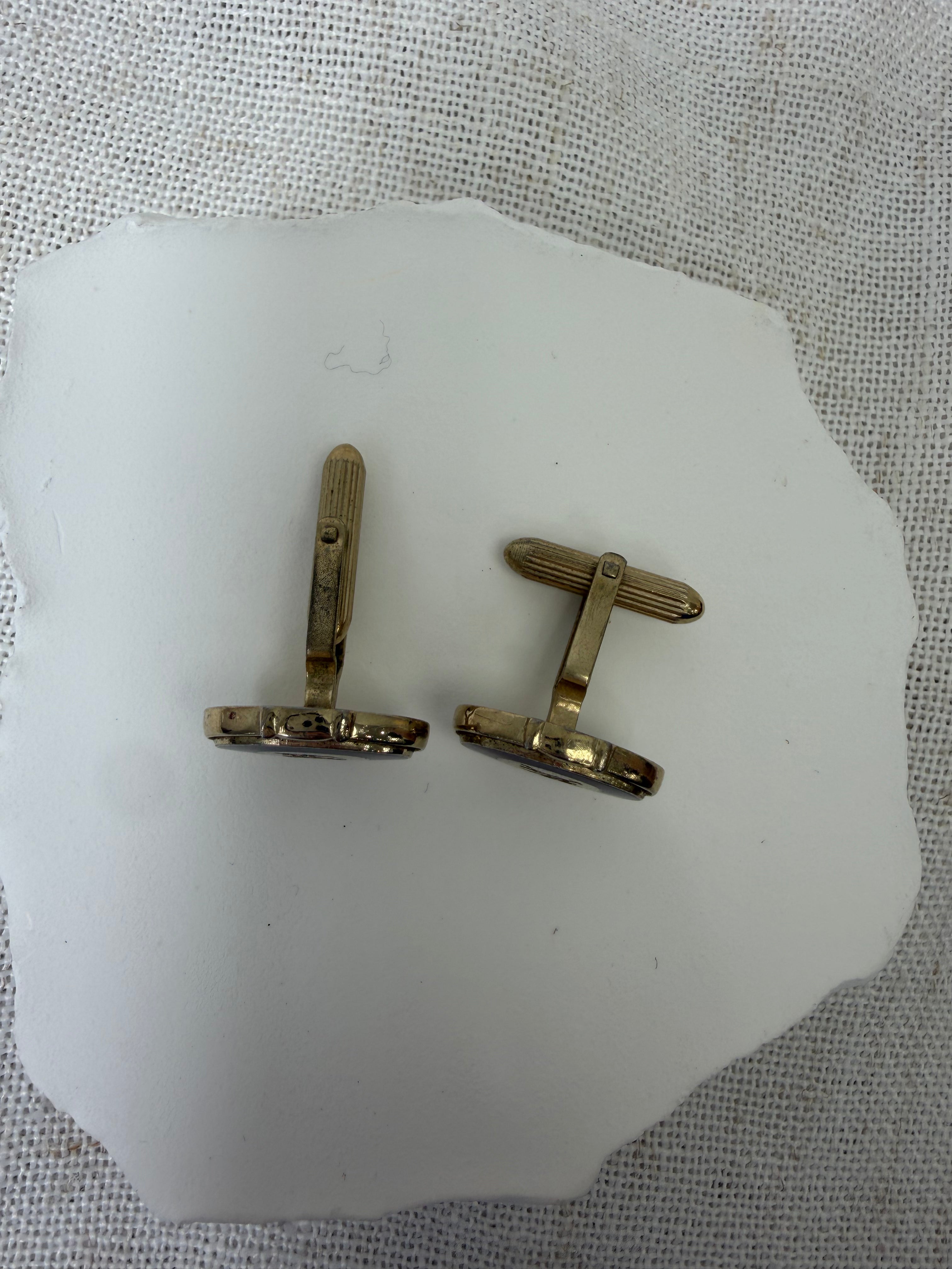 Burberry Two Tone Tie Clip & Cufflinks