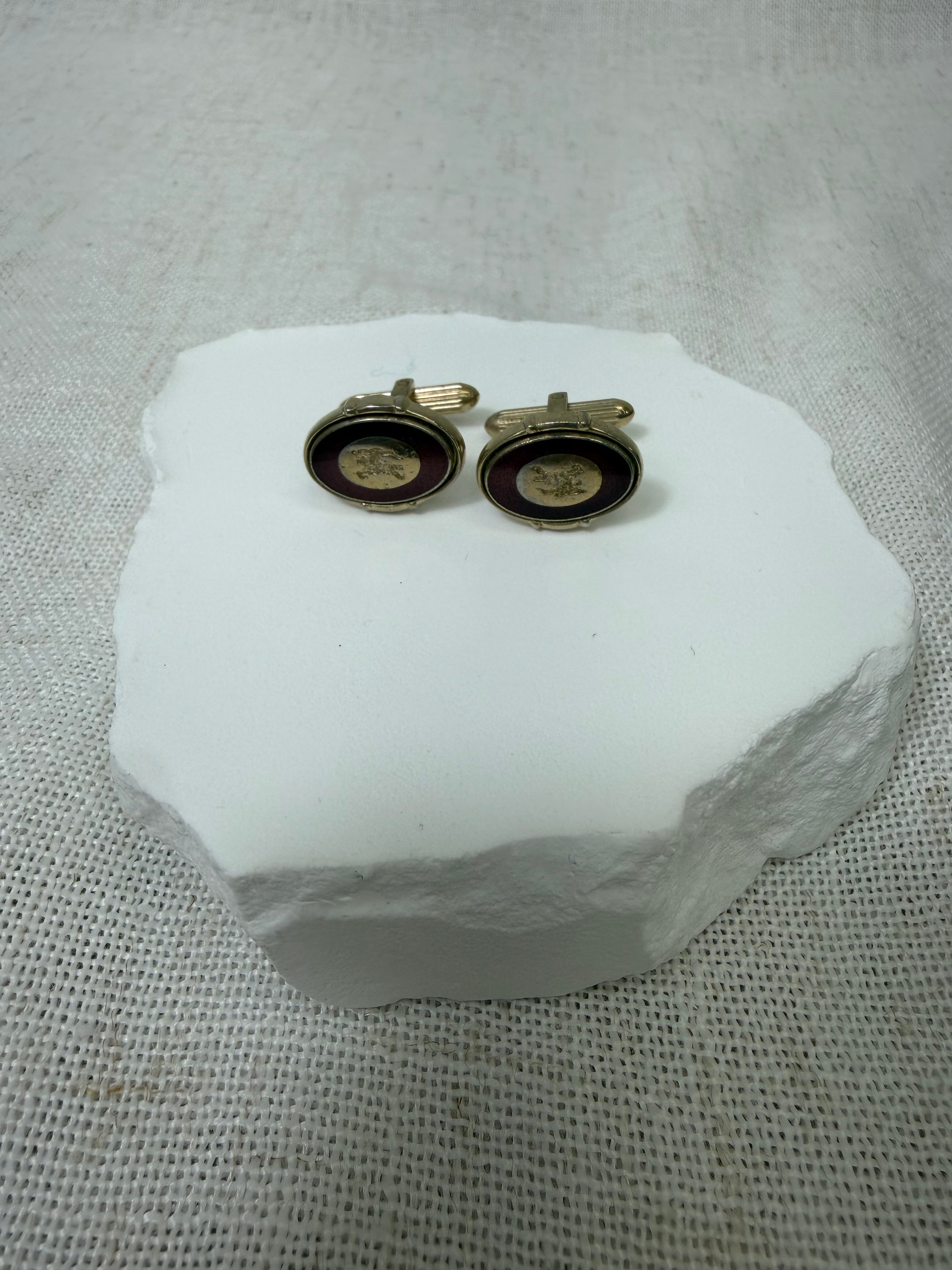 Burberry Two Tone Tie Clip & Cufflinks