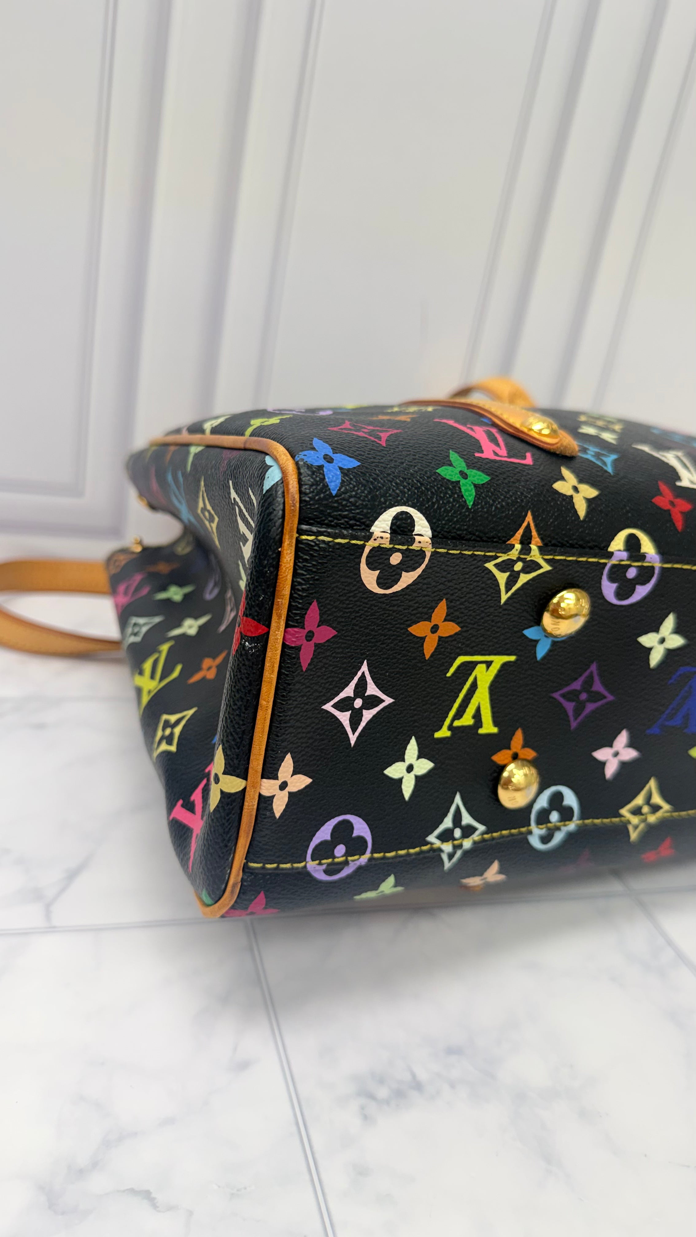 Louis Vuitton Black Multicolor Monogram Aurelia MM Handbag