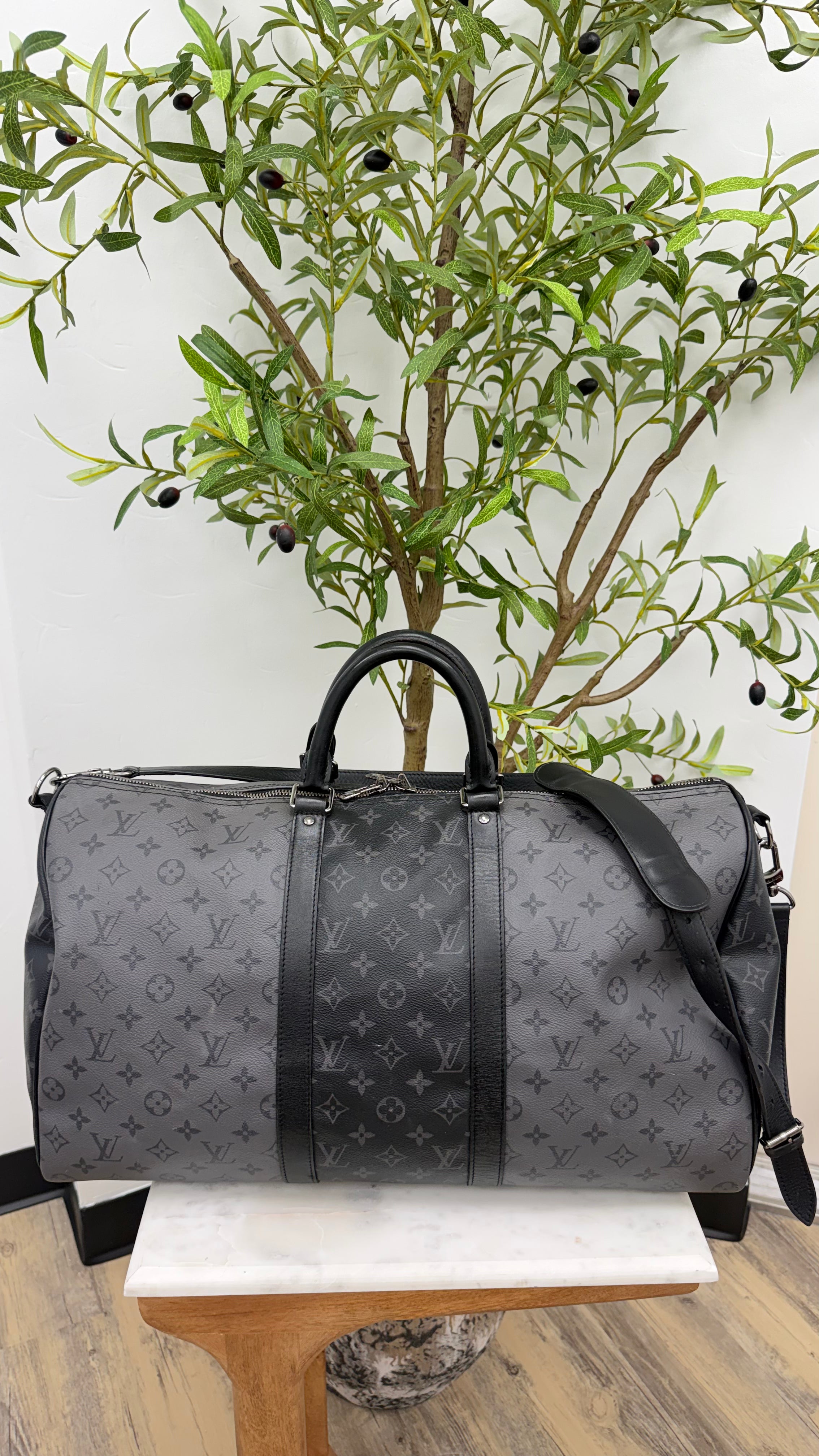 Louis Vuitton Reverse Monogram Eclipse Keepall Bandouliere 50