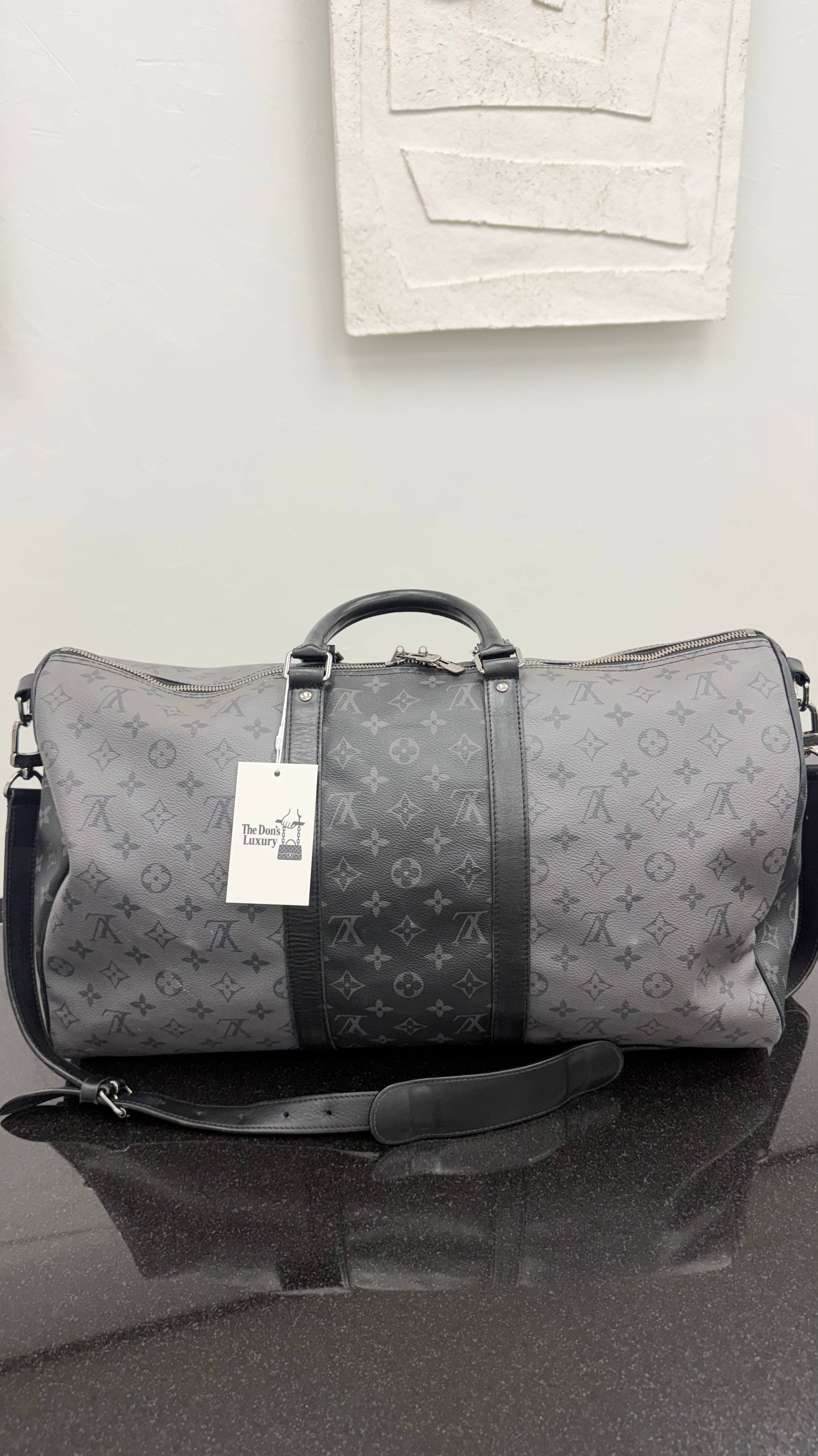 Louis Vuitton Reverse Monogram Eclipse Keepall Bandouliere 50
