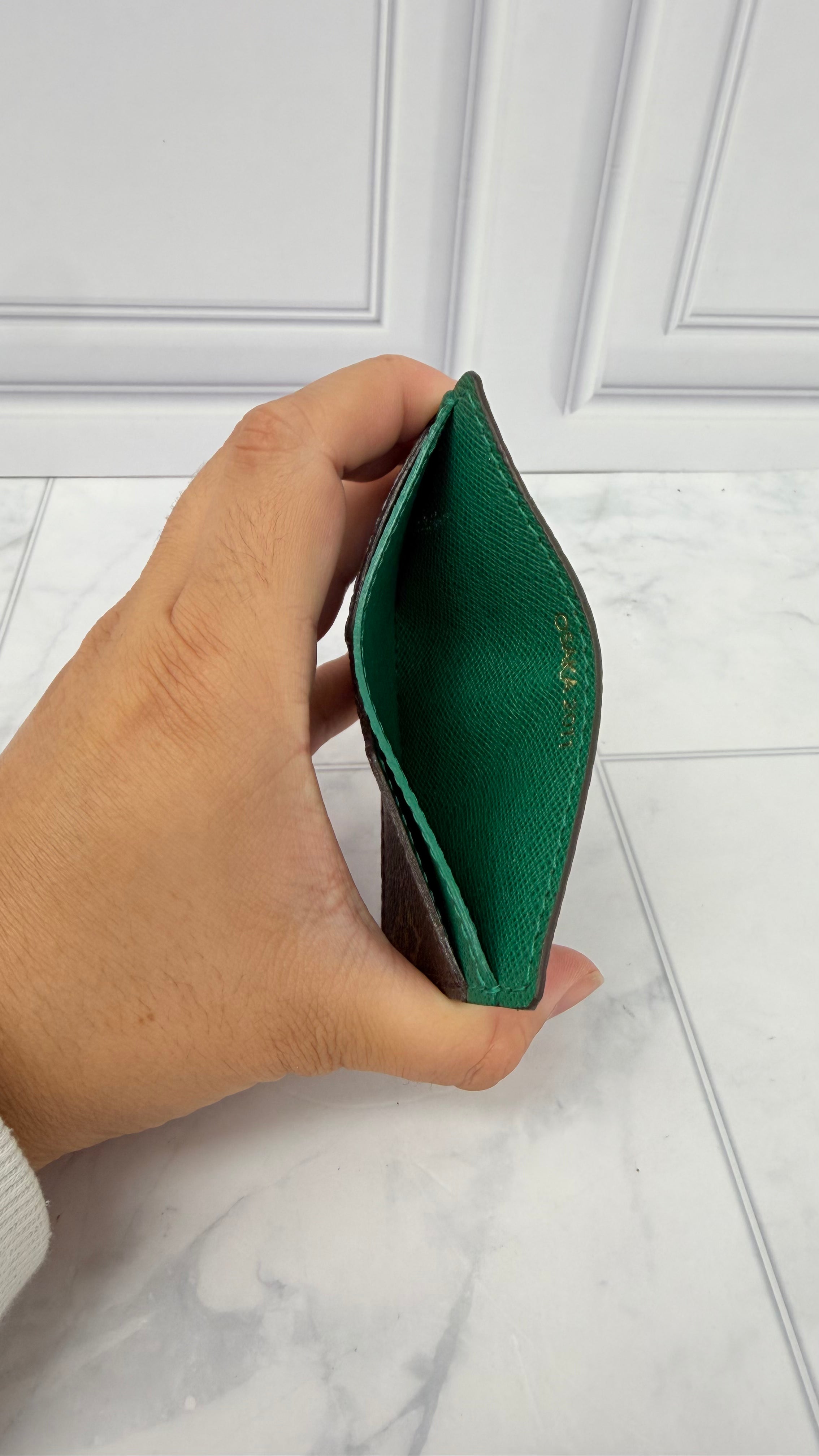 Louis Vuitton Green Monogram Osaka Commemorative Card Holder