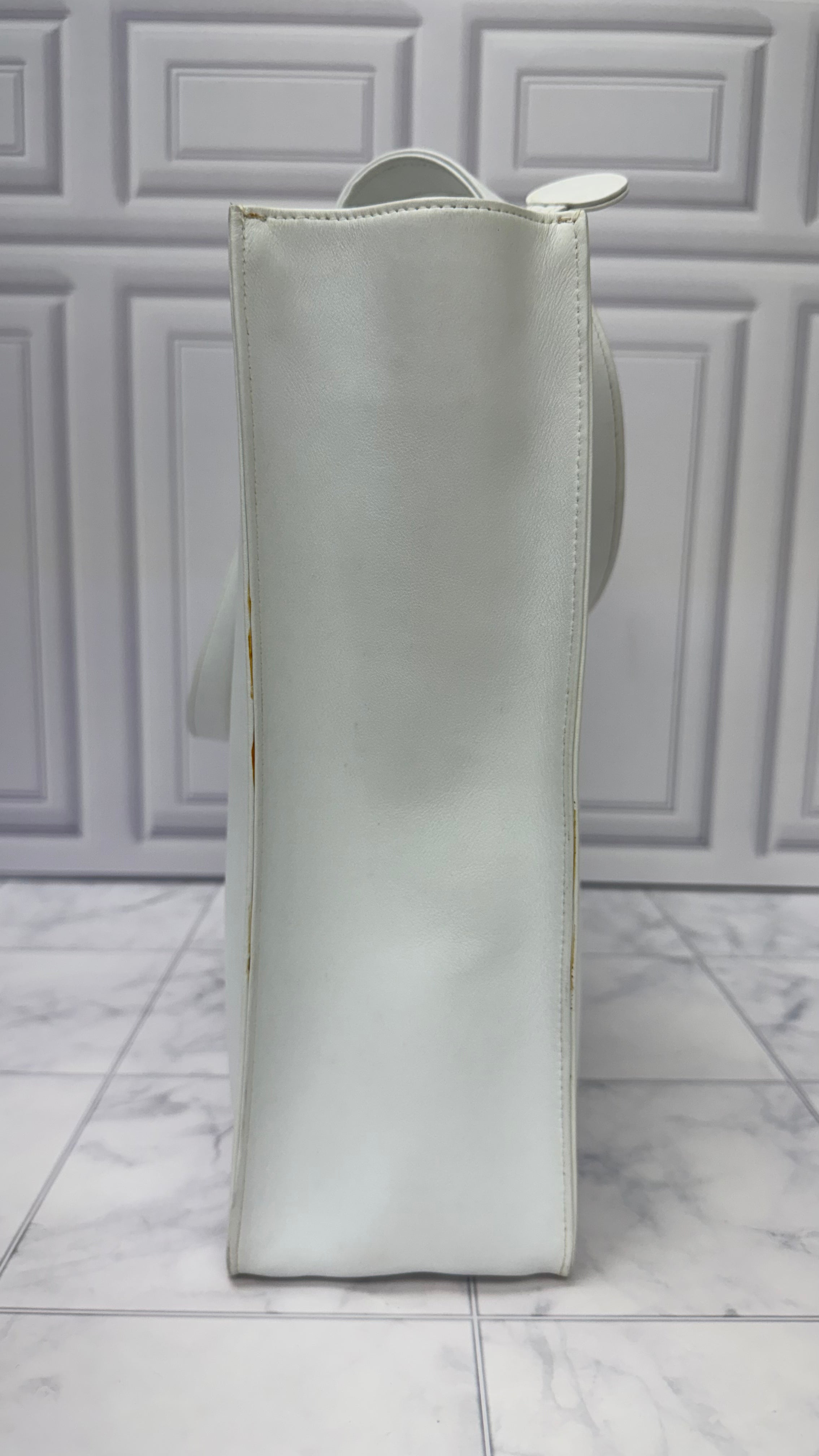Chanel White Leather Timeless Tote Bag