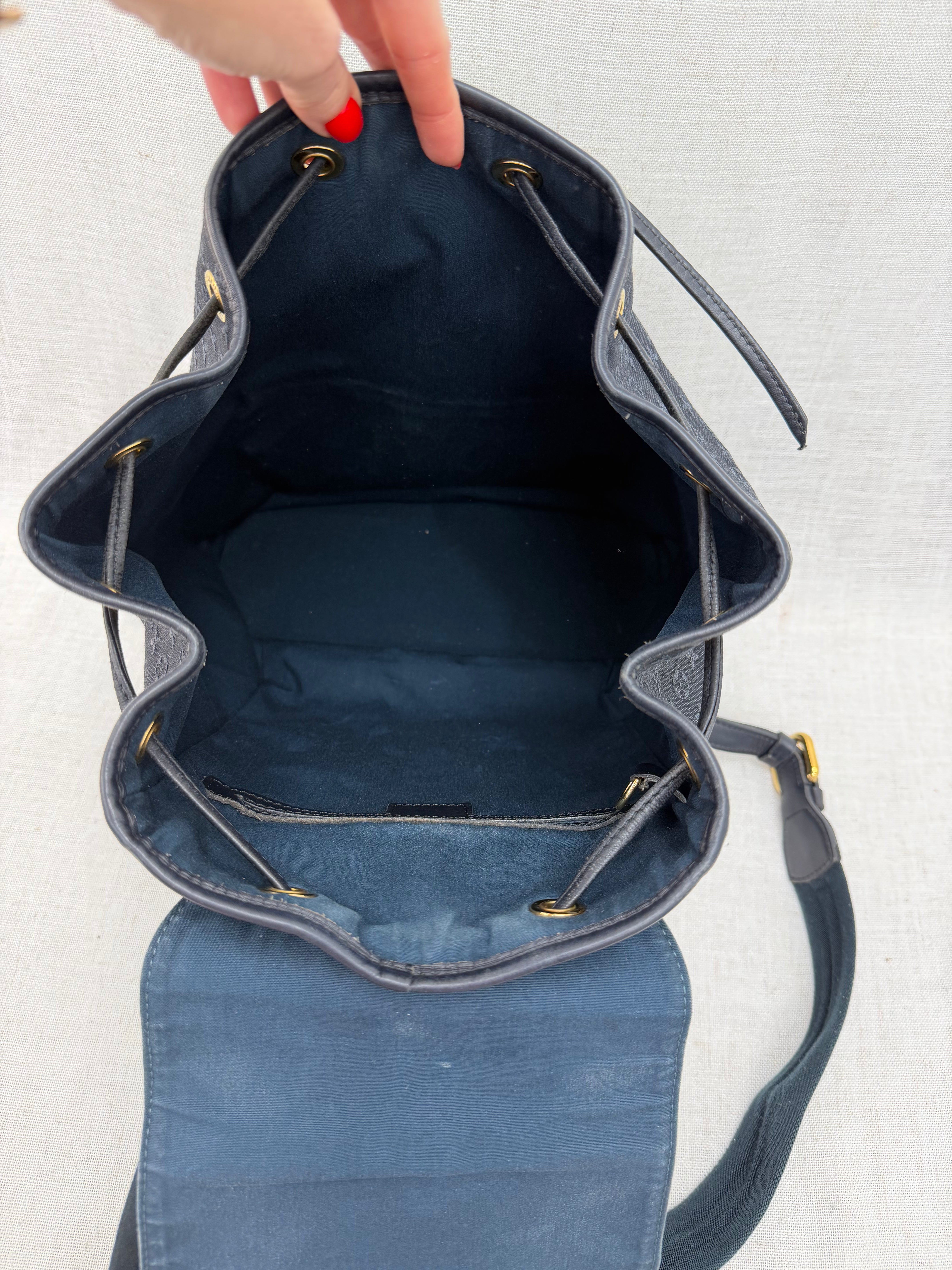 Louis Vuitton RARE Blue Mini Lin Montsouris GM Backpack