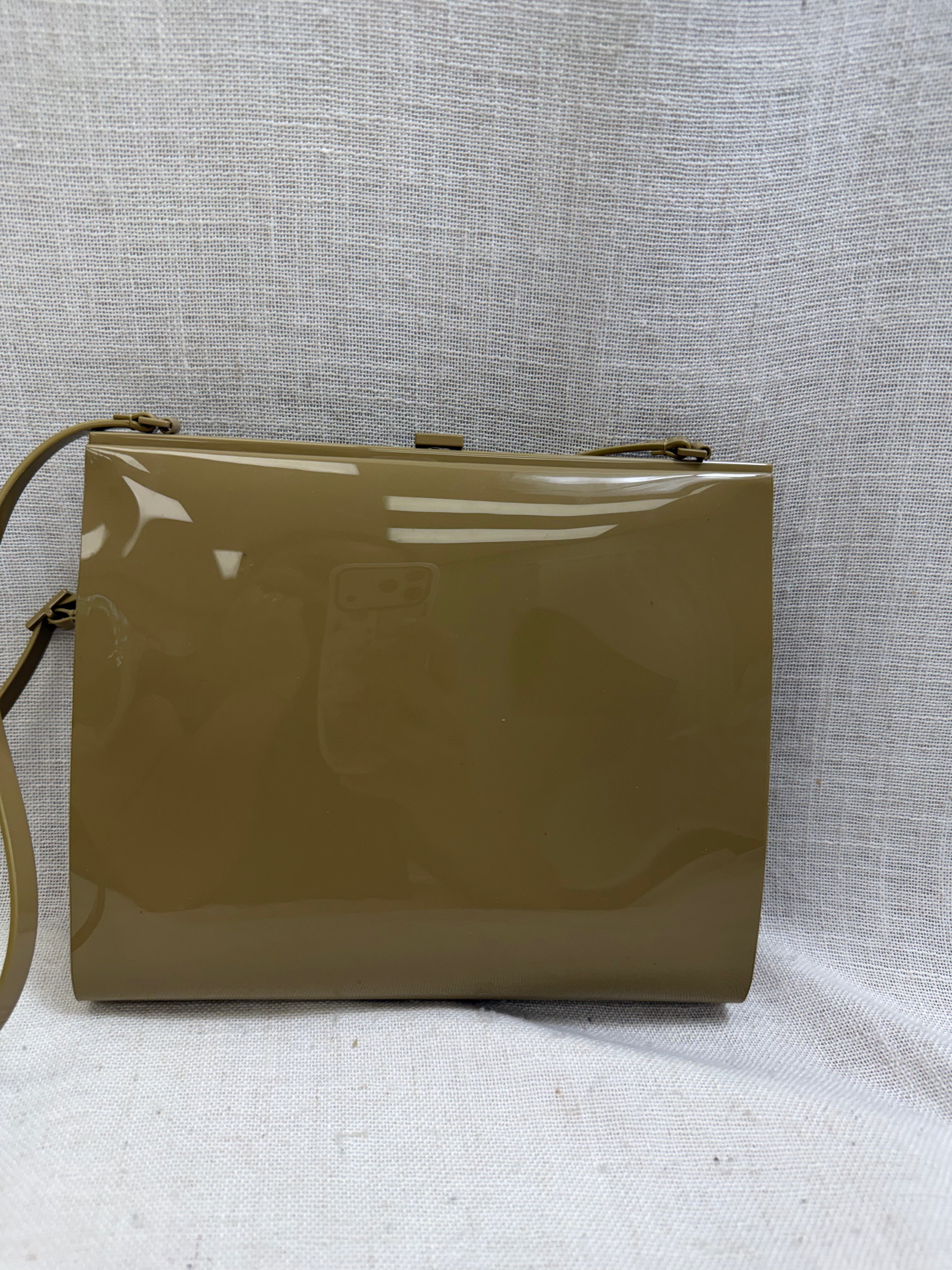 Saint Laurent YSL Dark Honey Vinyl Small Le Anne-Marie Shoulder Bag
