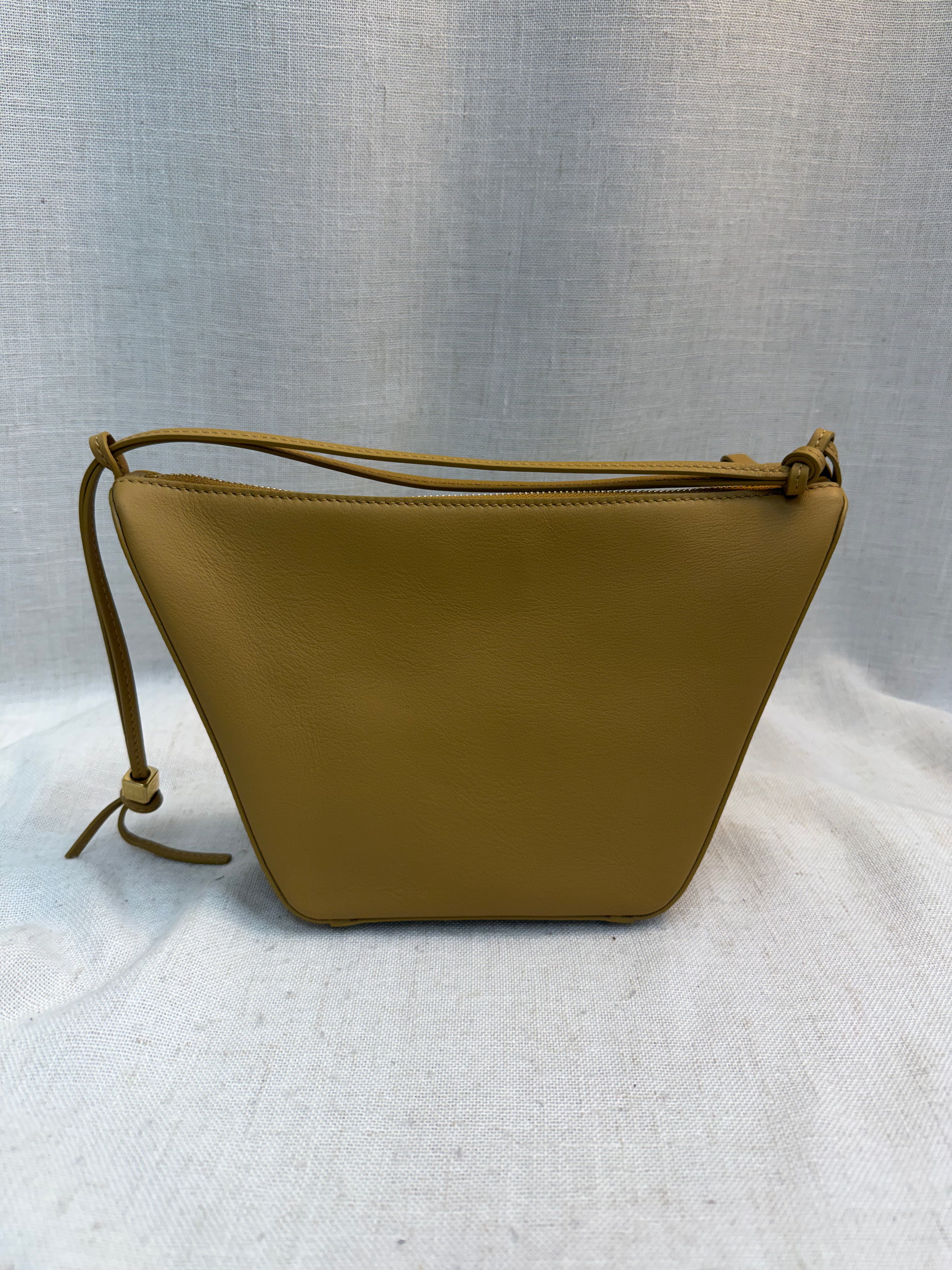 LIKE NEW Loewe Tan Leather Mini Hammock Hobo Shoulder Bag