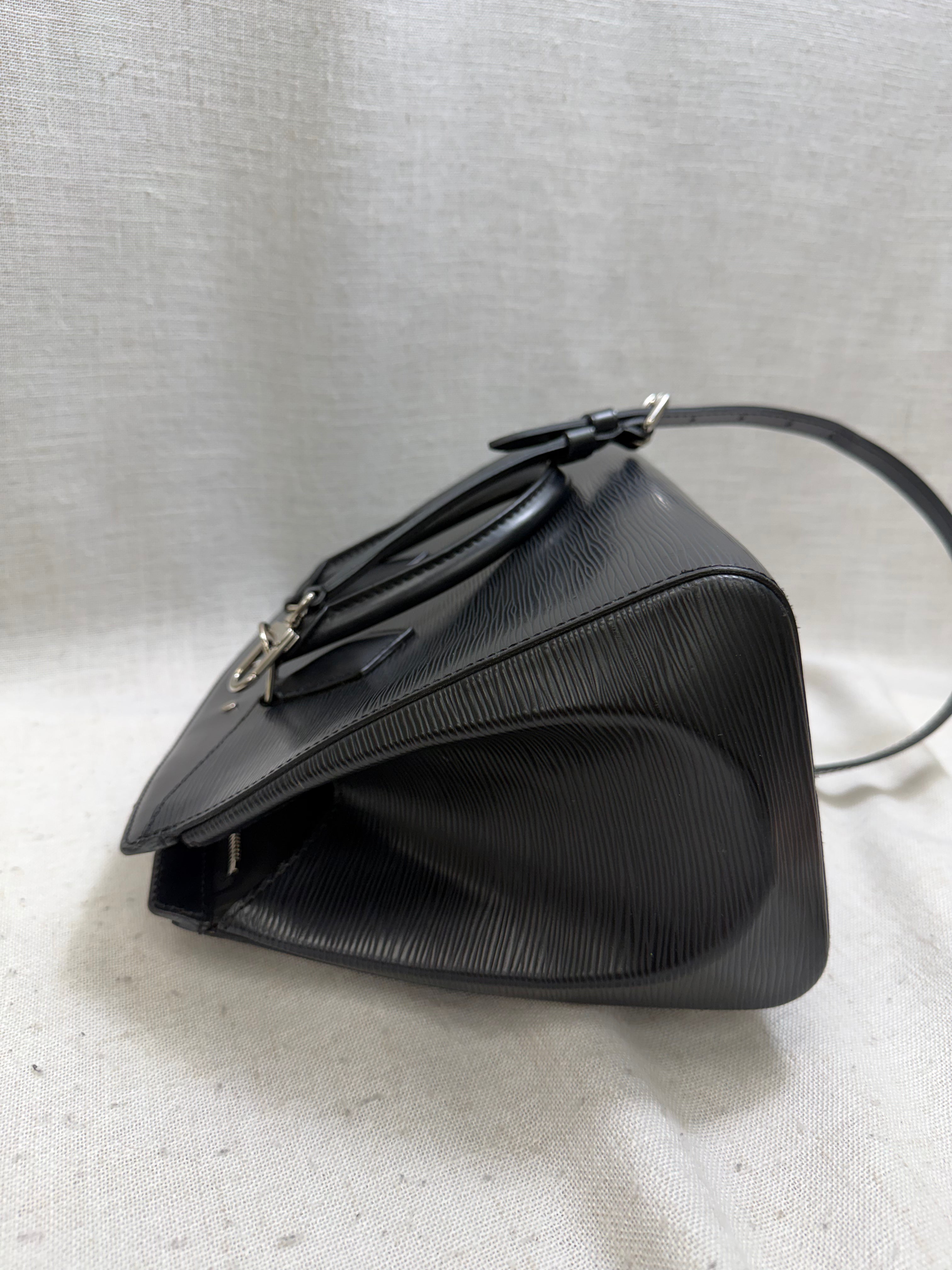 Louis Vuitton Black Epi Leather Soufflot MM Bag
