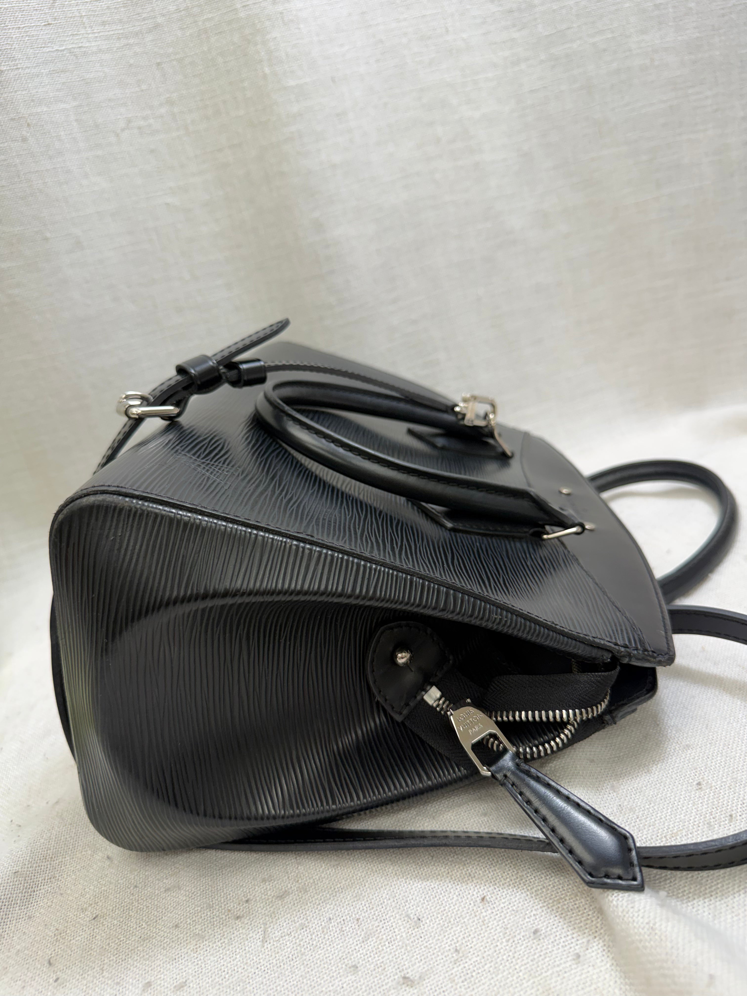 Louis Vuitton Black Epi Leather Soufflot MM Bag