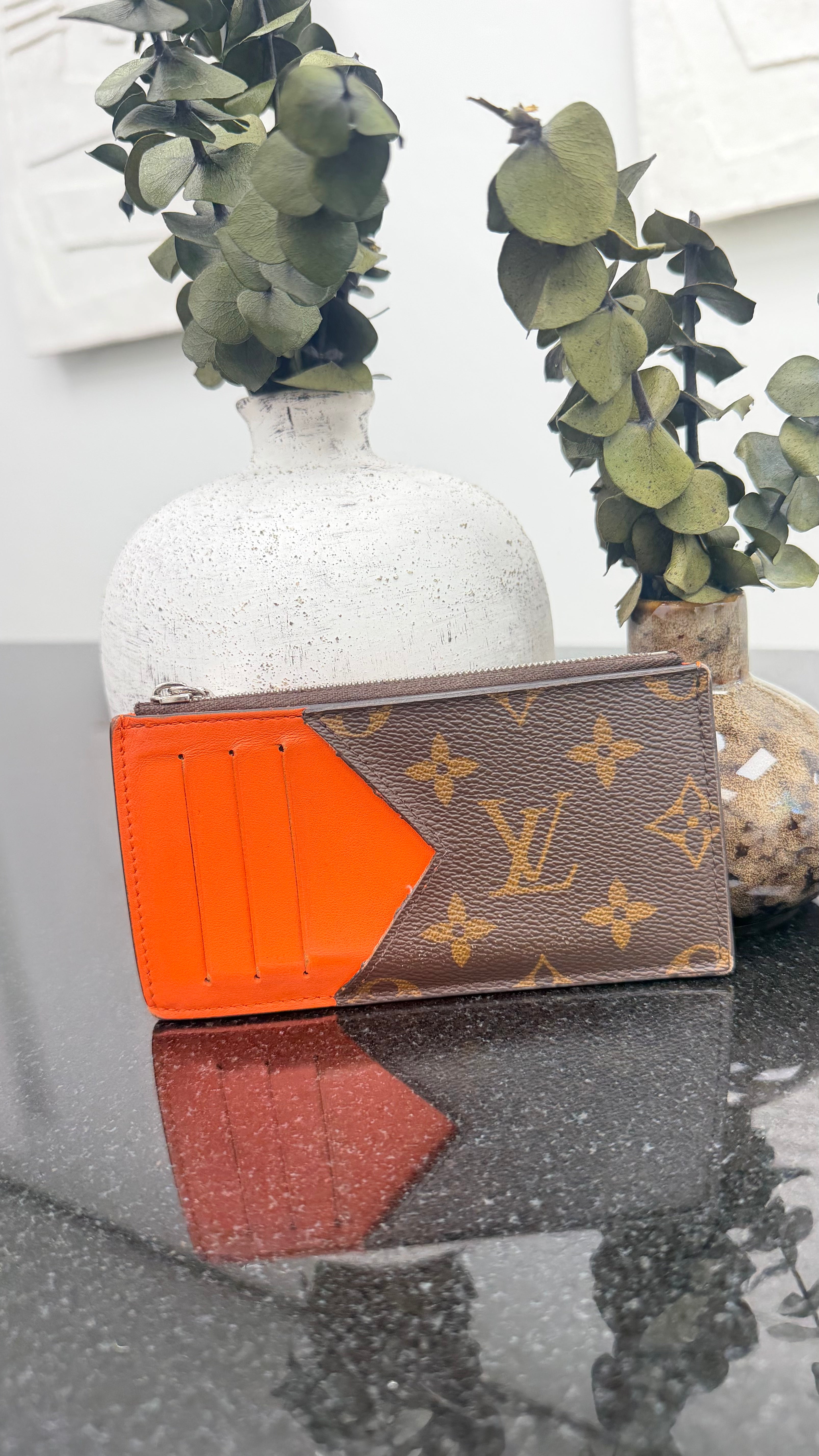 Louis Vuitton Monogram Orange Coin Card Holder
