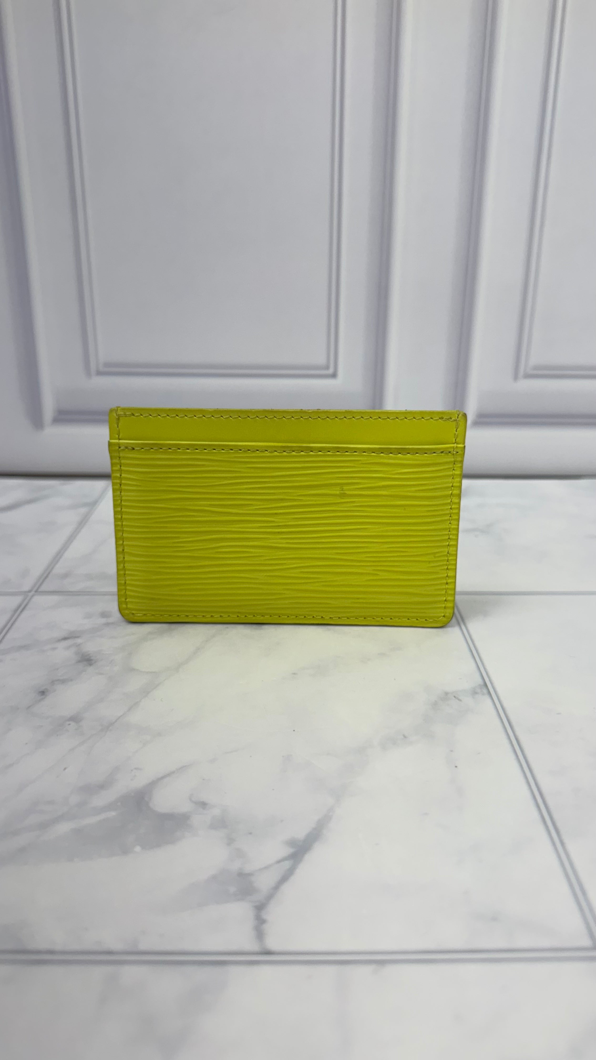Louis Vuitton Yellow Epi Leather Card Holder