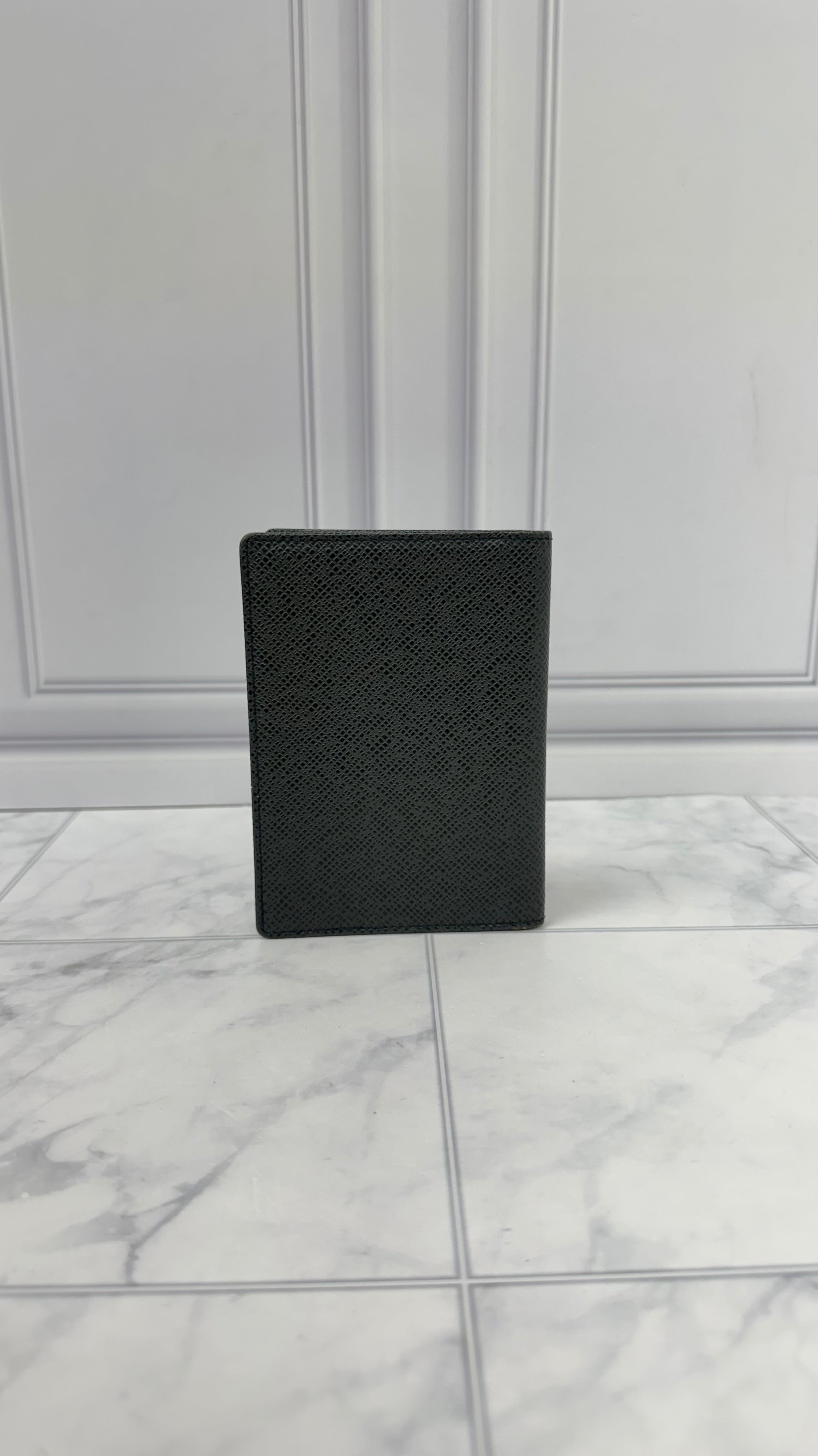 Louis Vuitton Black Taiga Leather Passport Cover