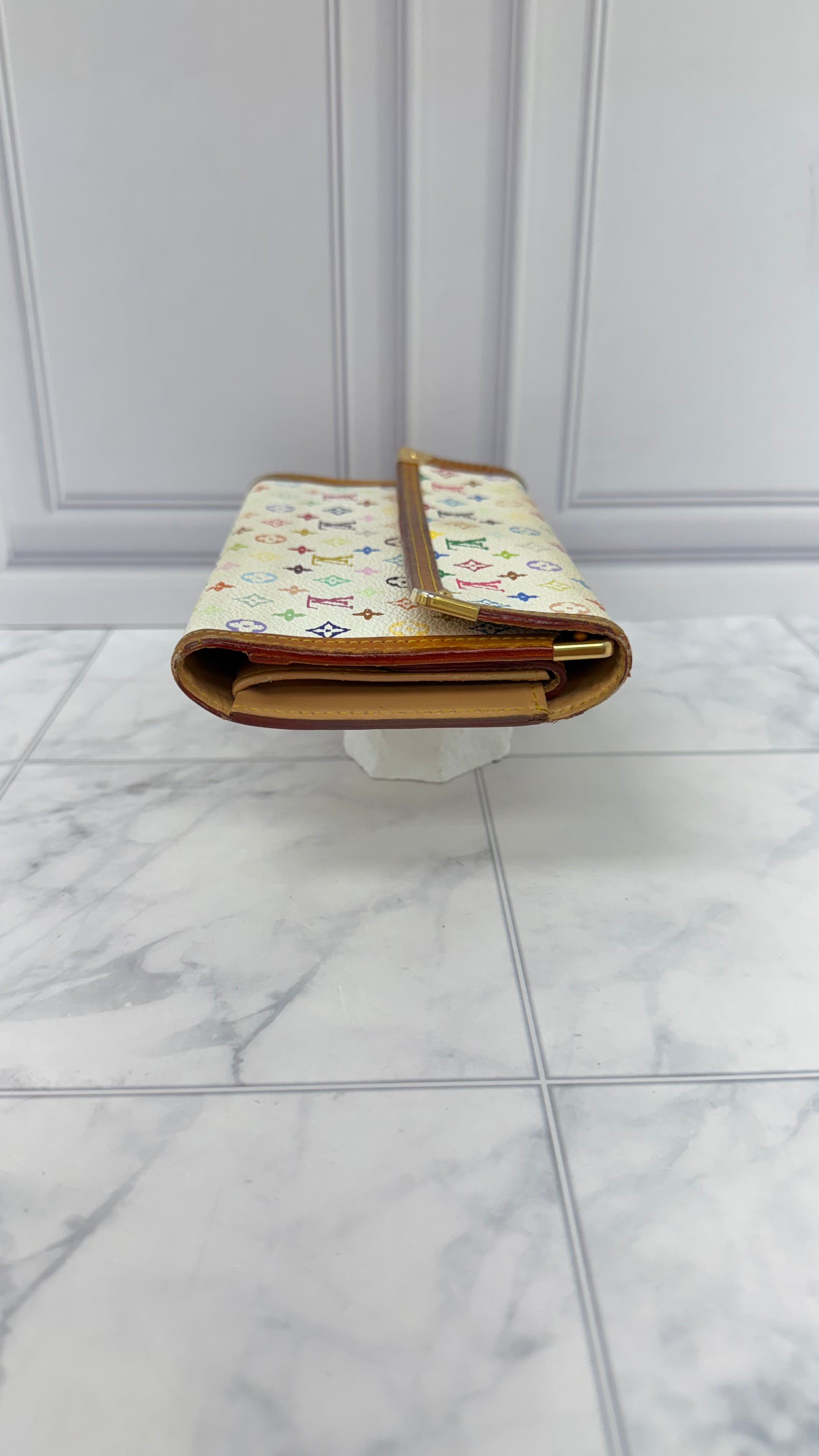 Louis Vuitton White Multicolor Monogram Porte Tresor International Wallet