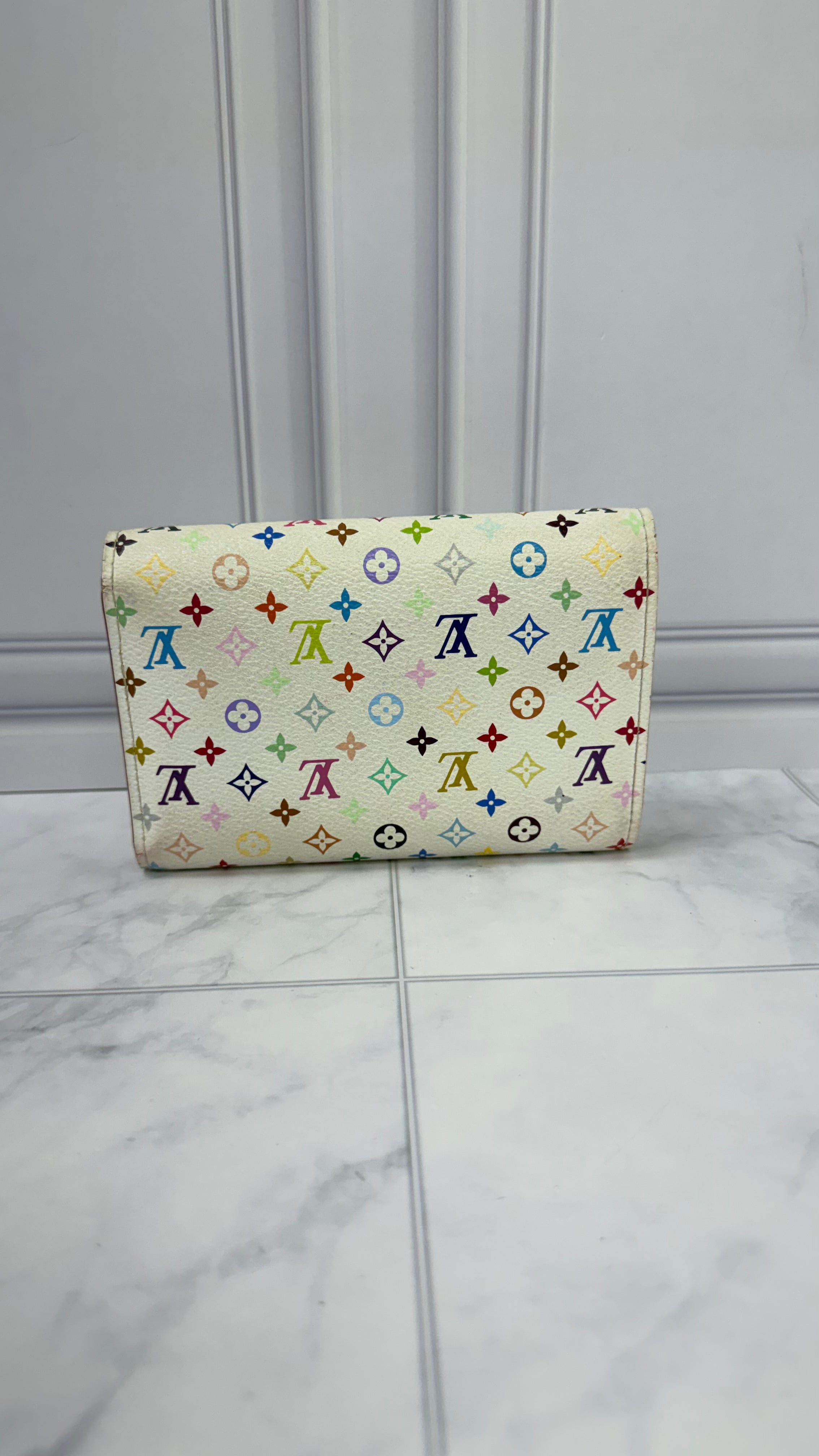 Louis Vuitton White Multicolor Monogram Alexandra Wallet