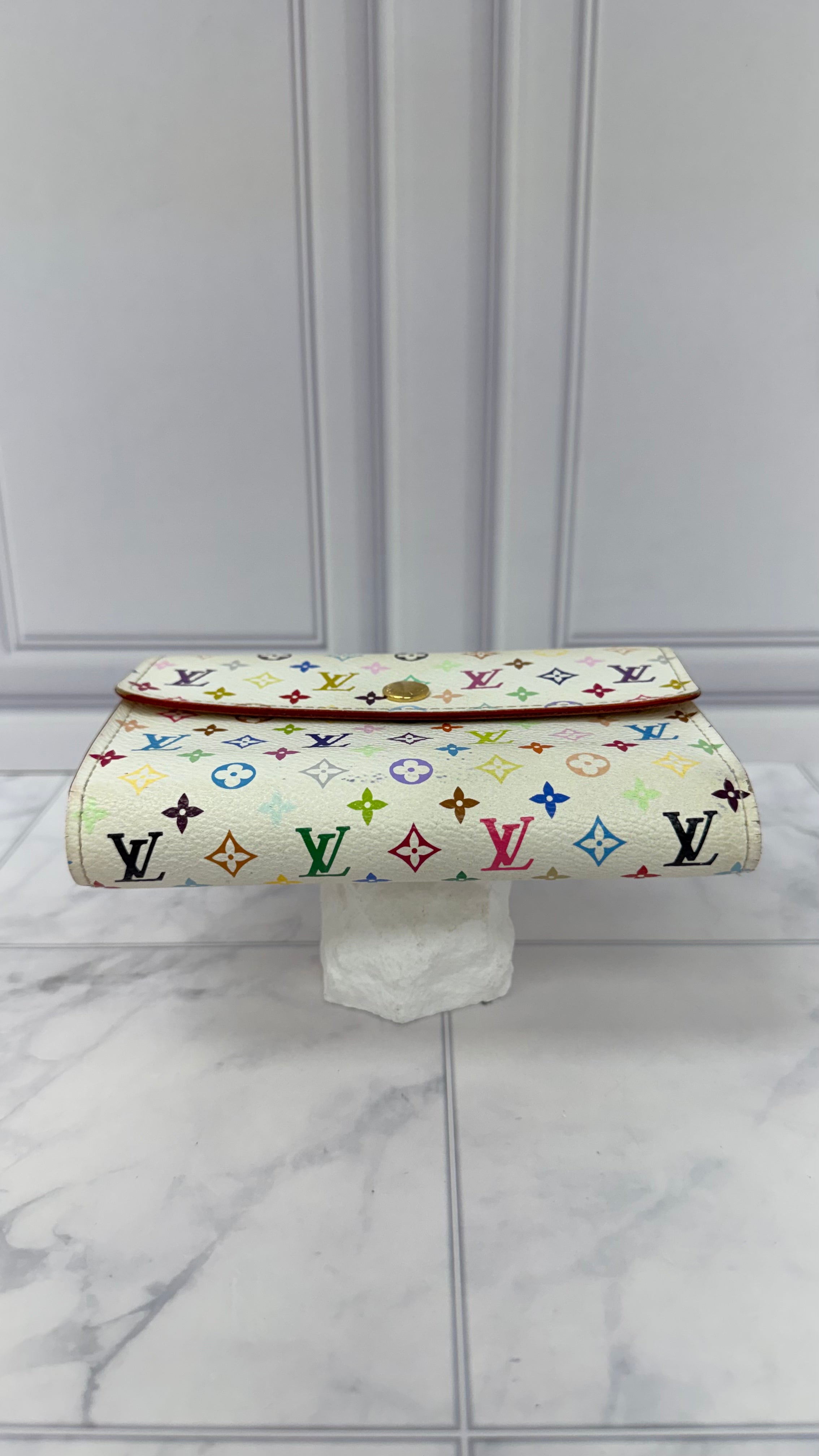 Louis Vuitton White Multicolor Monogram Alexandra Wallet