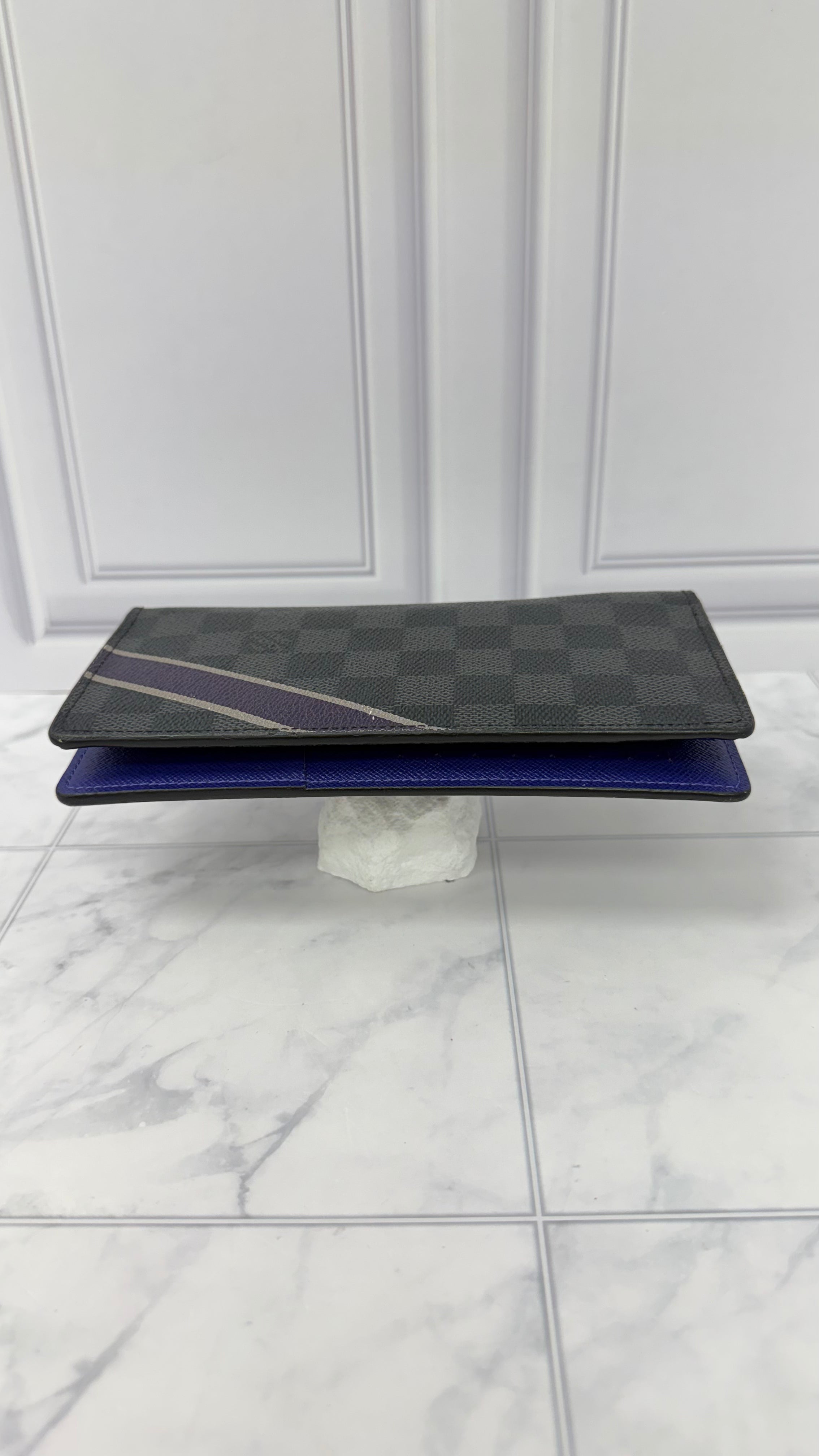 Louis Vuitton Damier Graphite Purple Brazza Wallet