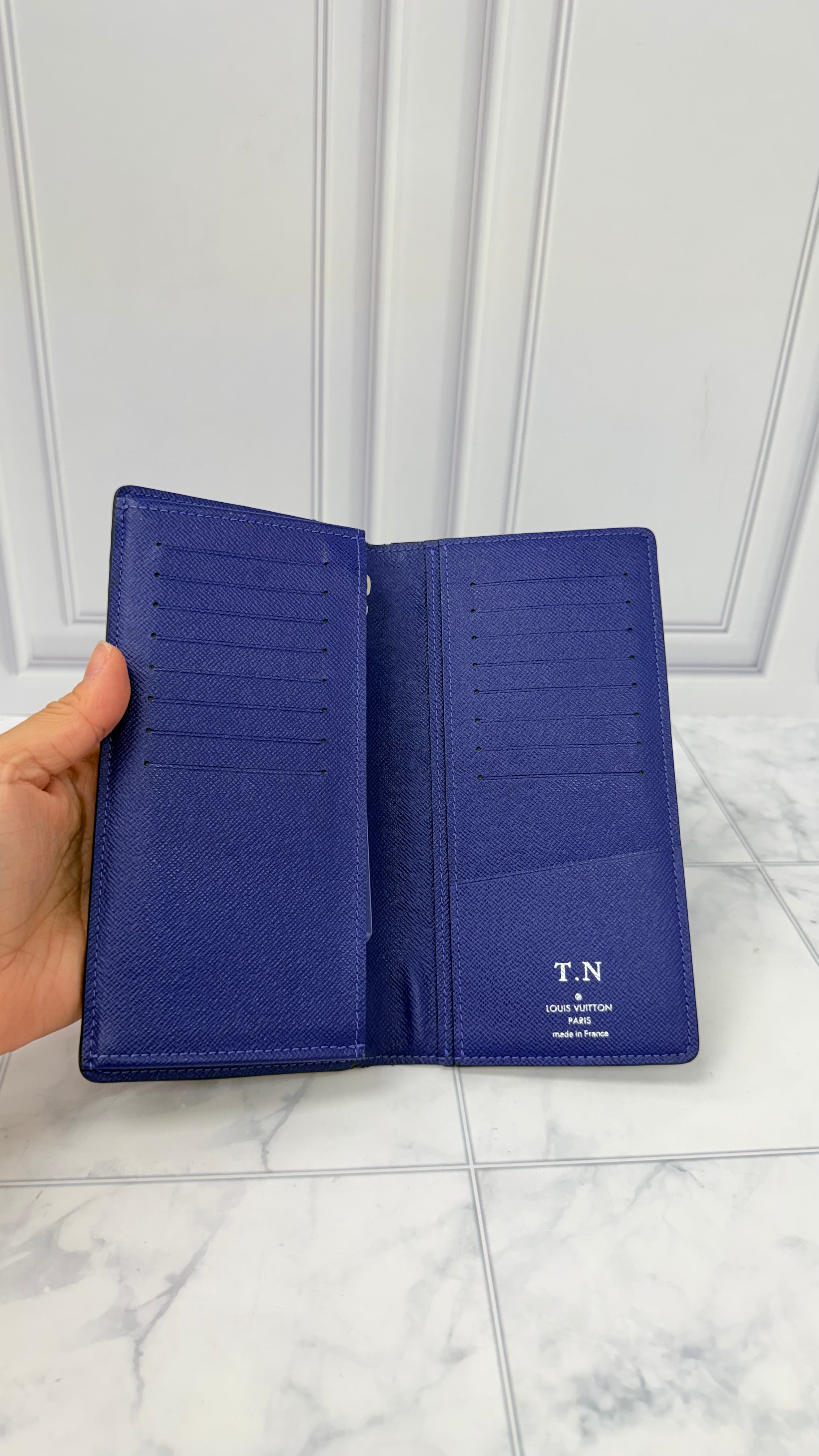 Louis Vuitton Damier Graphite Purple Brazza Wallet