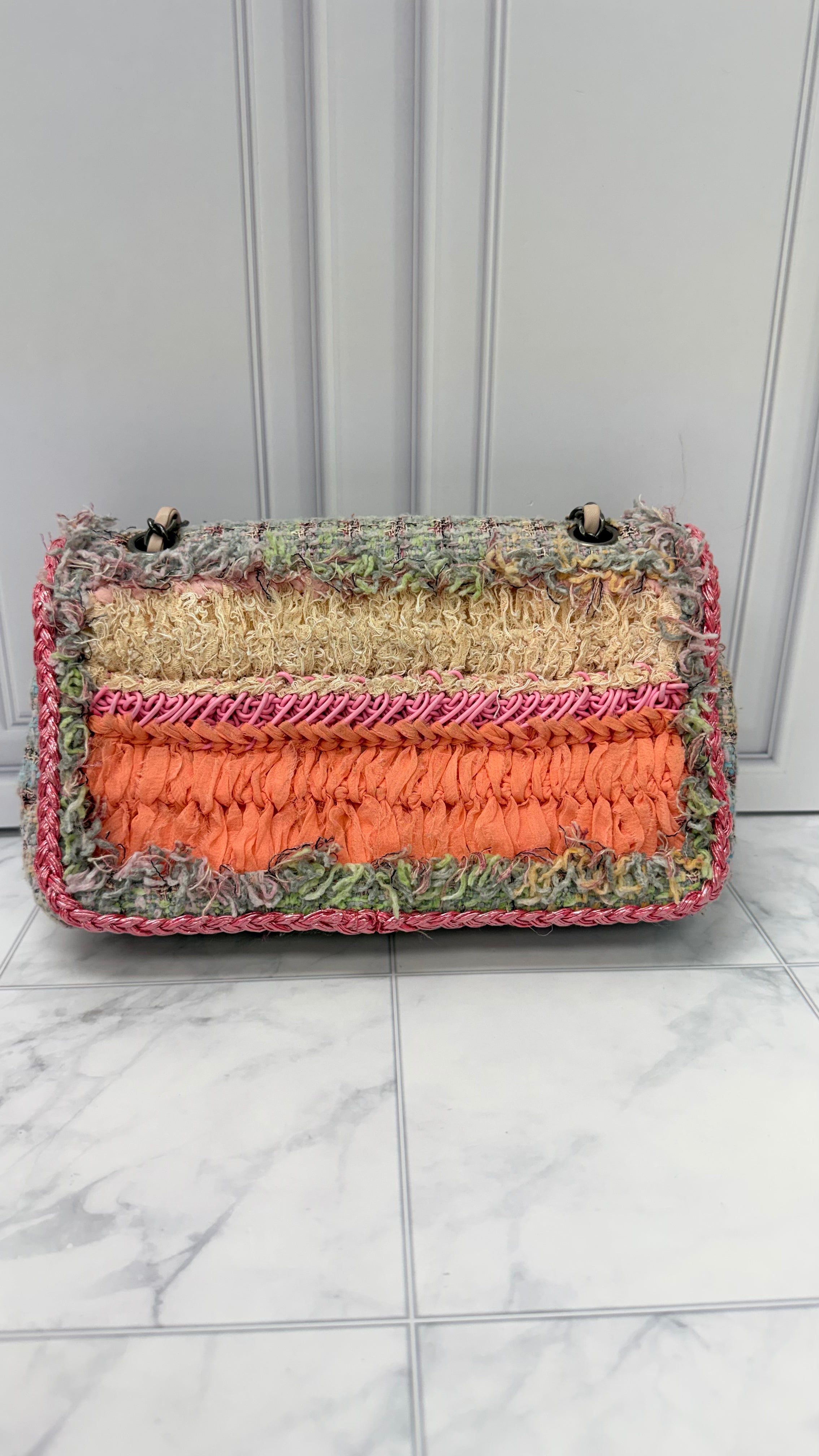 Chanel Multicolor Tweed Medium Flap Bag