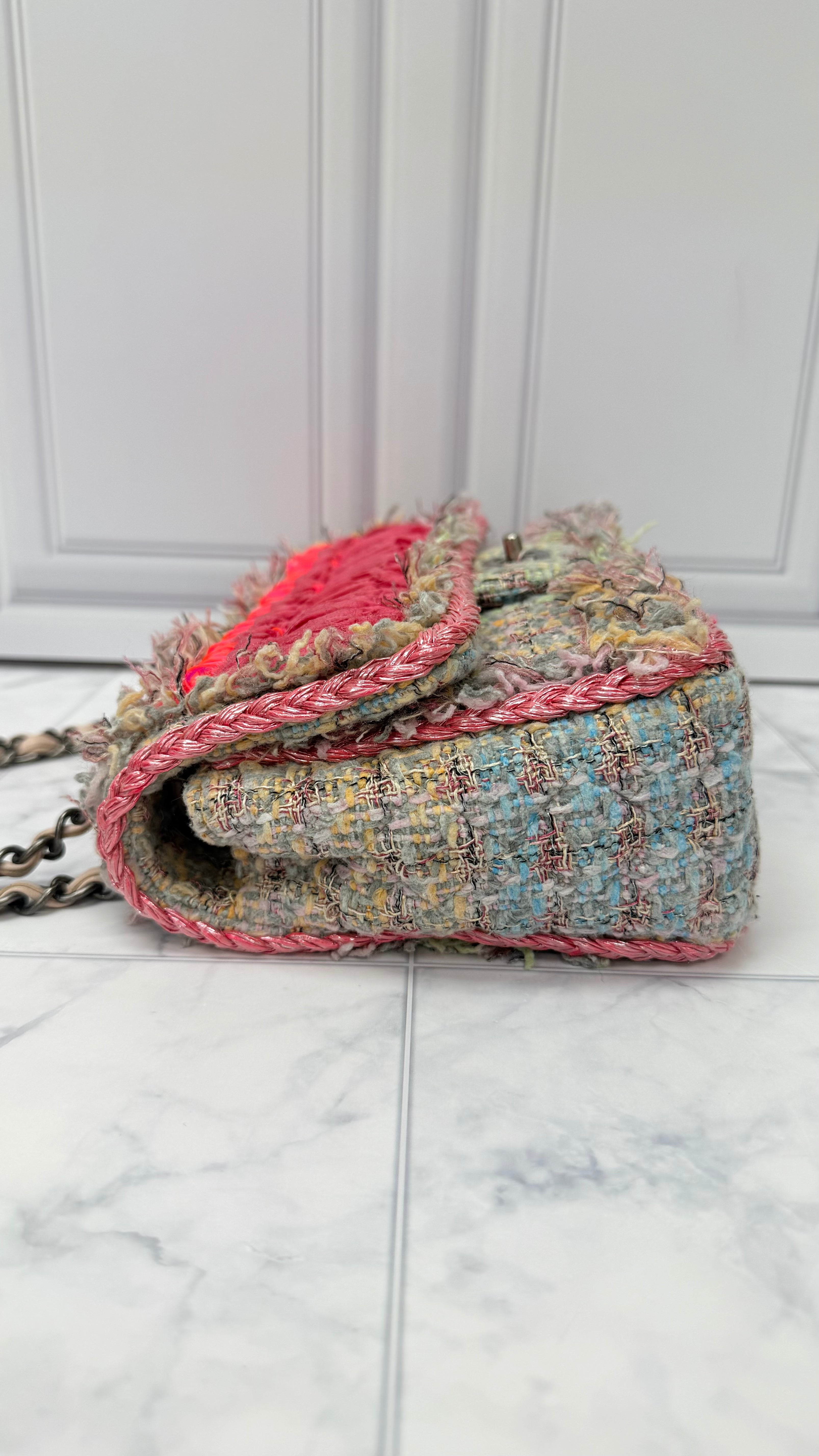 Chanel Multicolor Tweed Medium Flap Bag