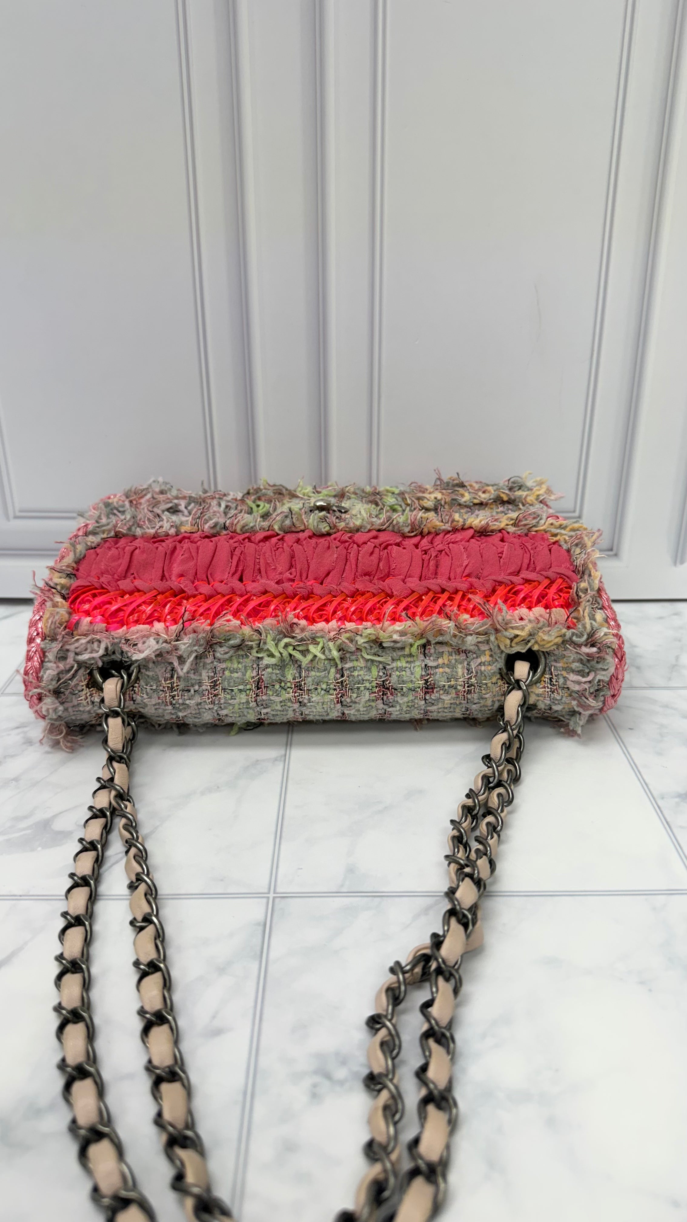Chanel Multicolor Tweed Medium Flap Bag
