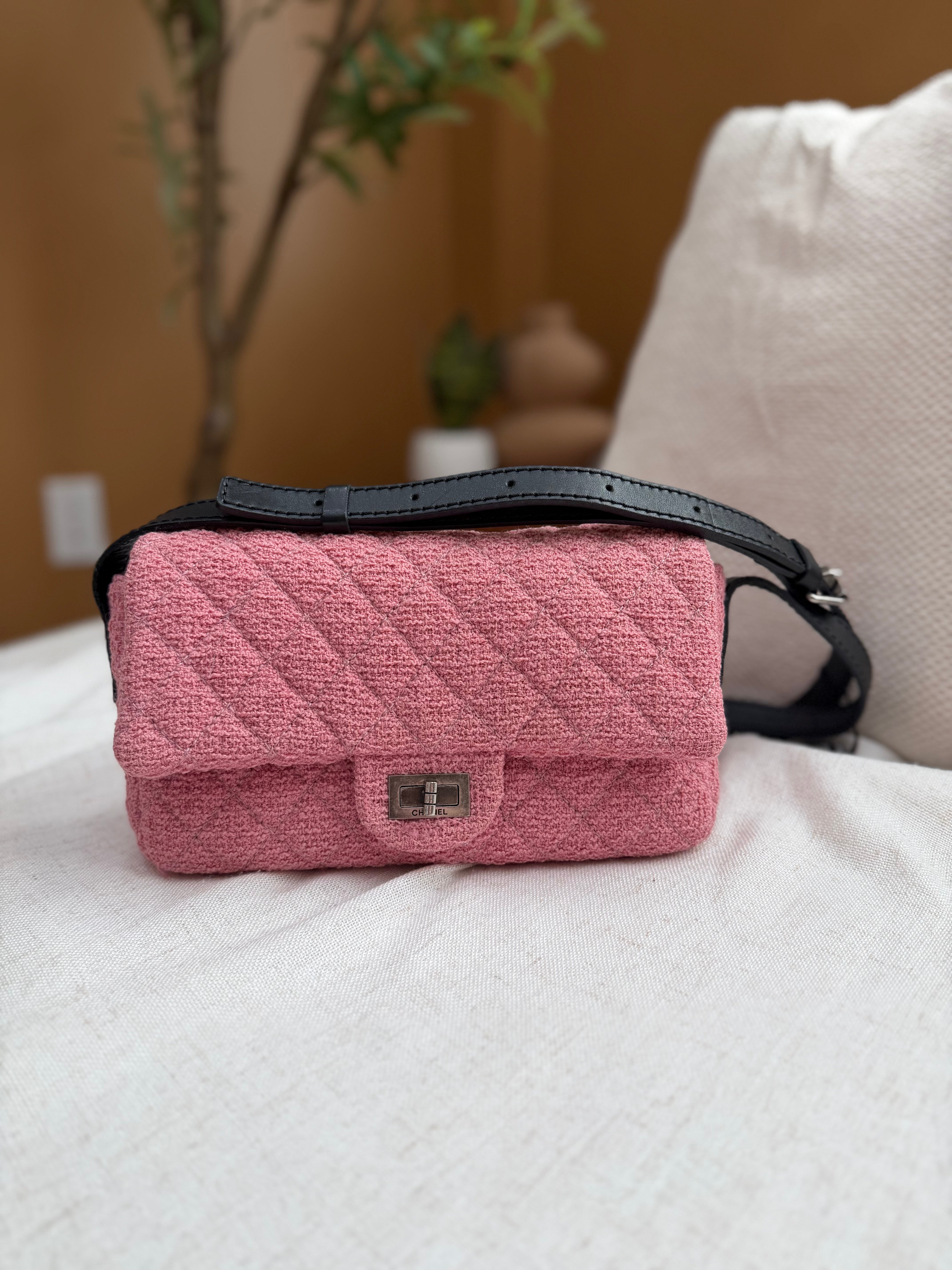 *DONS PRE-DROP* Chanel Pink Tweed Easy Flap 2.55 Reissue Bag