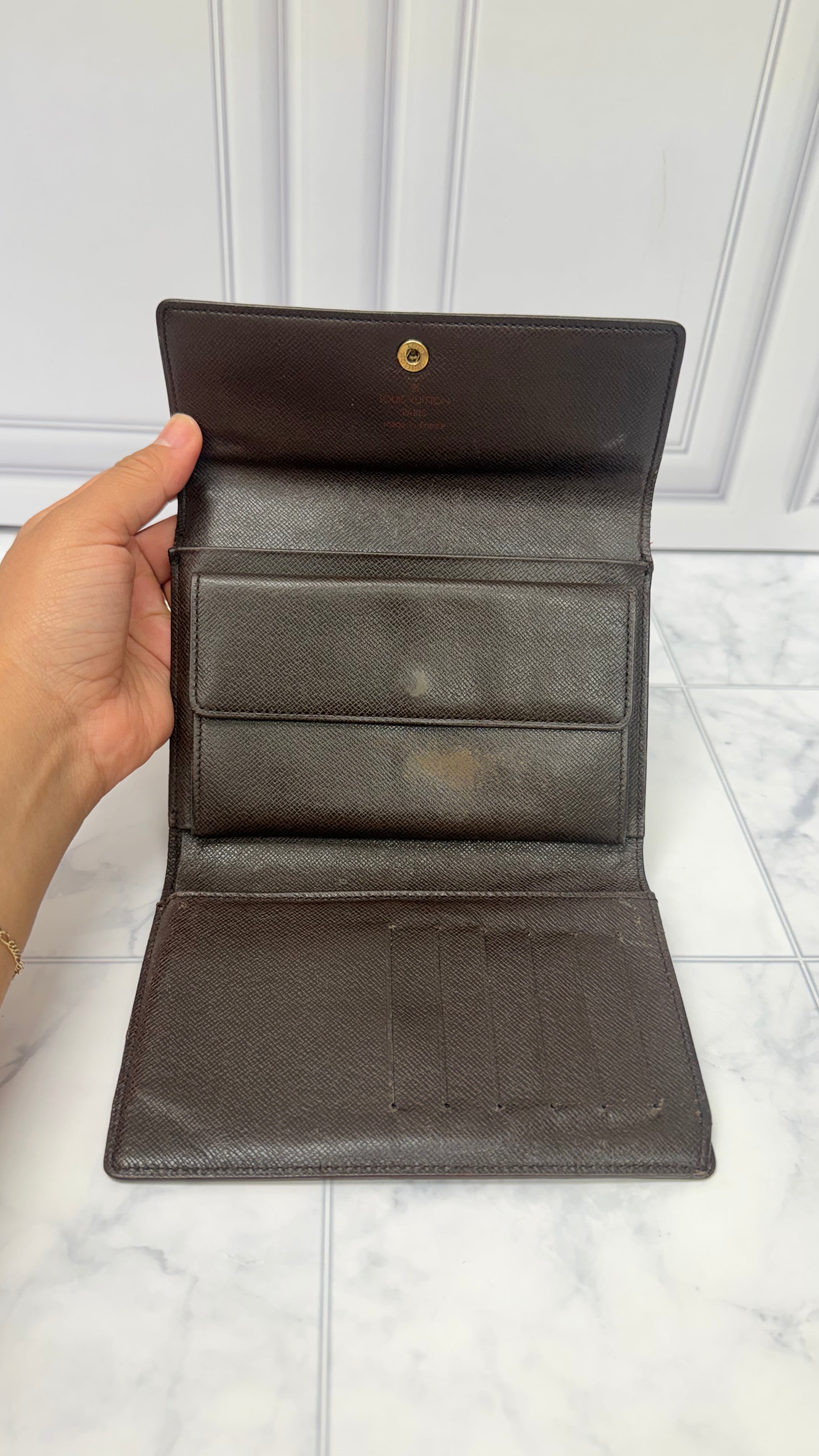Louis Vuitton Damier Ebene Porte Tresor Wallet